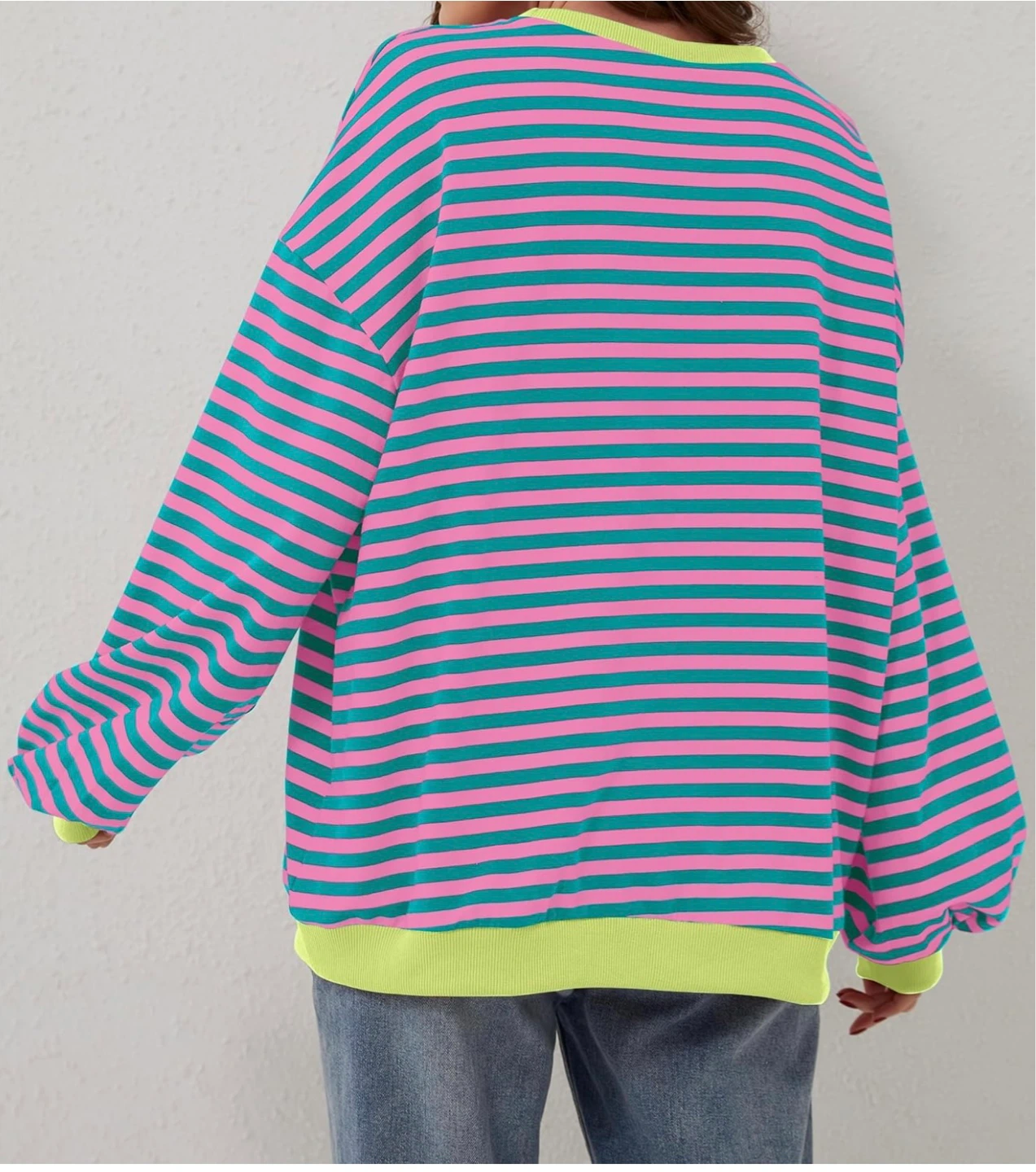 Striped Crewneck Sweatshirt - Size S - photo 4