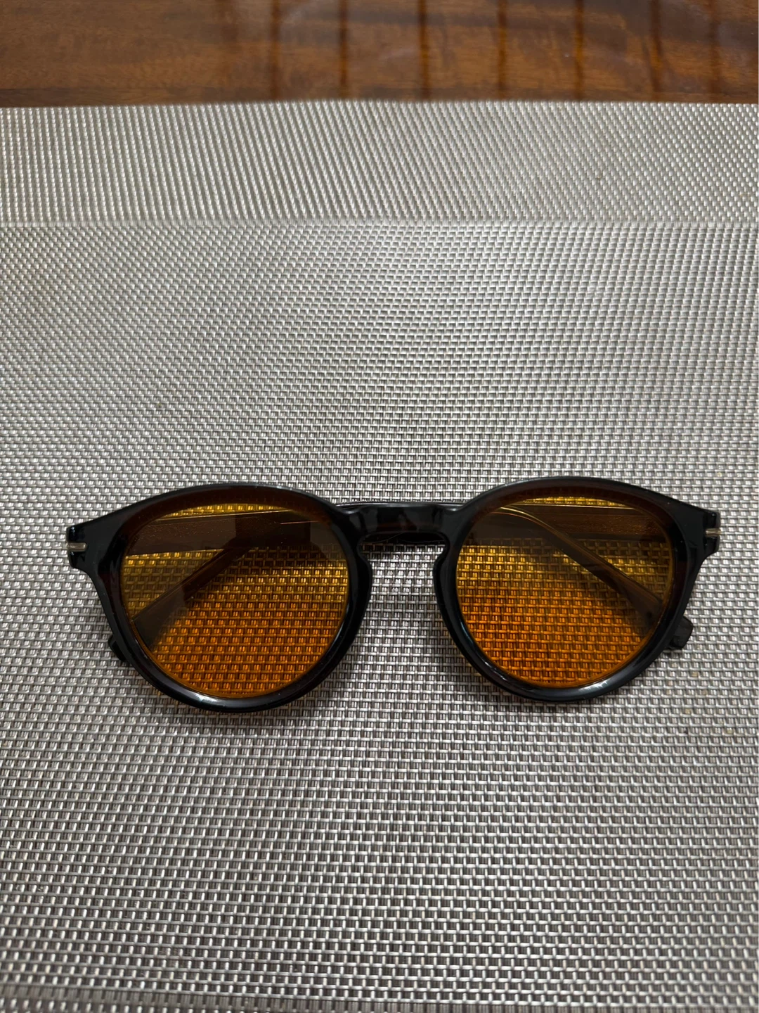 Brown Round Sunglasses with Amber Lenses - photo 2