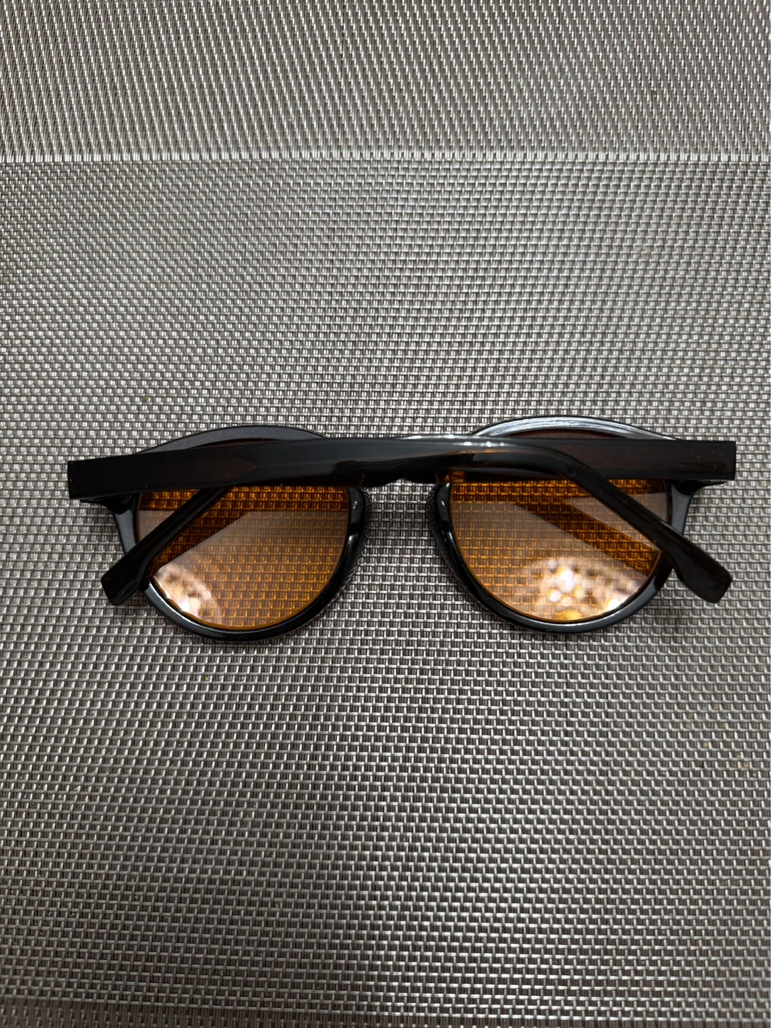 Brown Round Sunglasses with Amber Lenses - photo 3