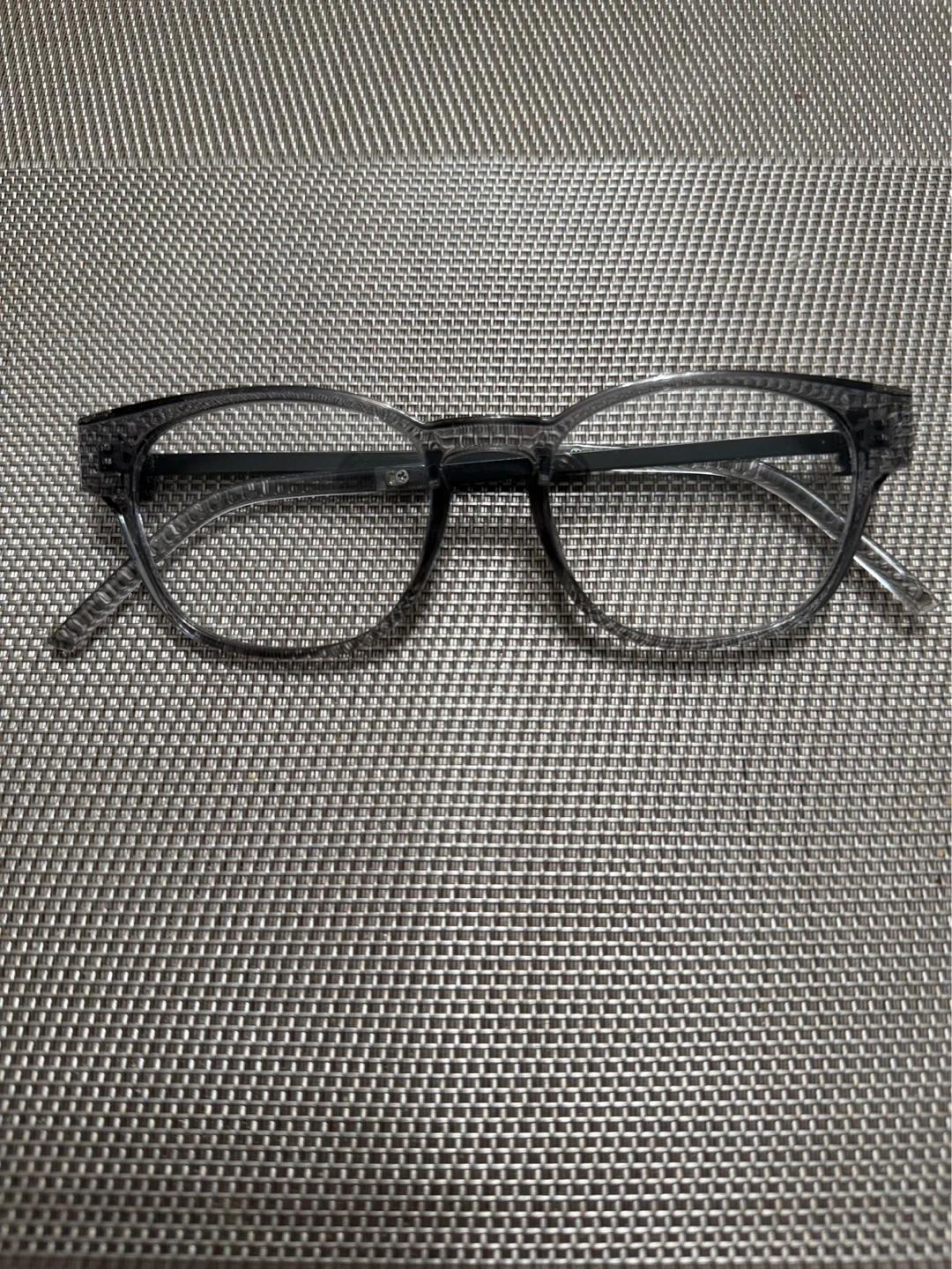 Clear Eyeglasses with Textured Frames YSL