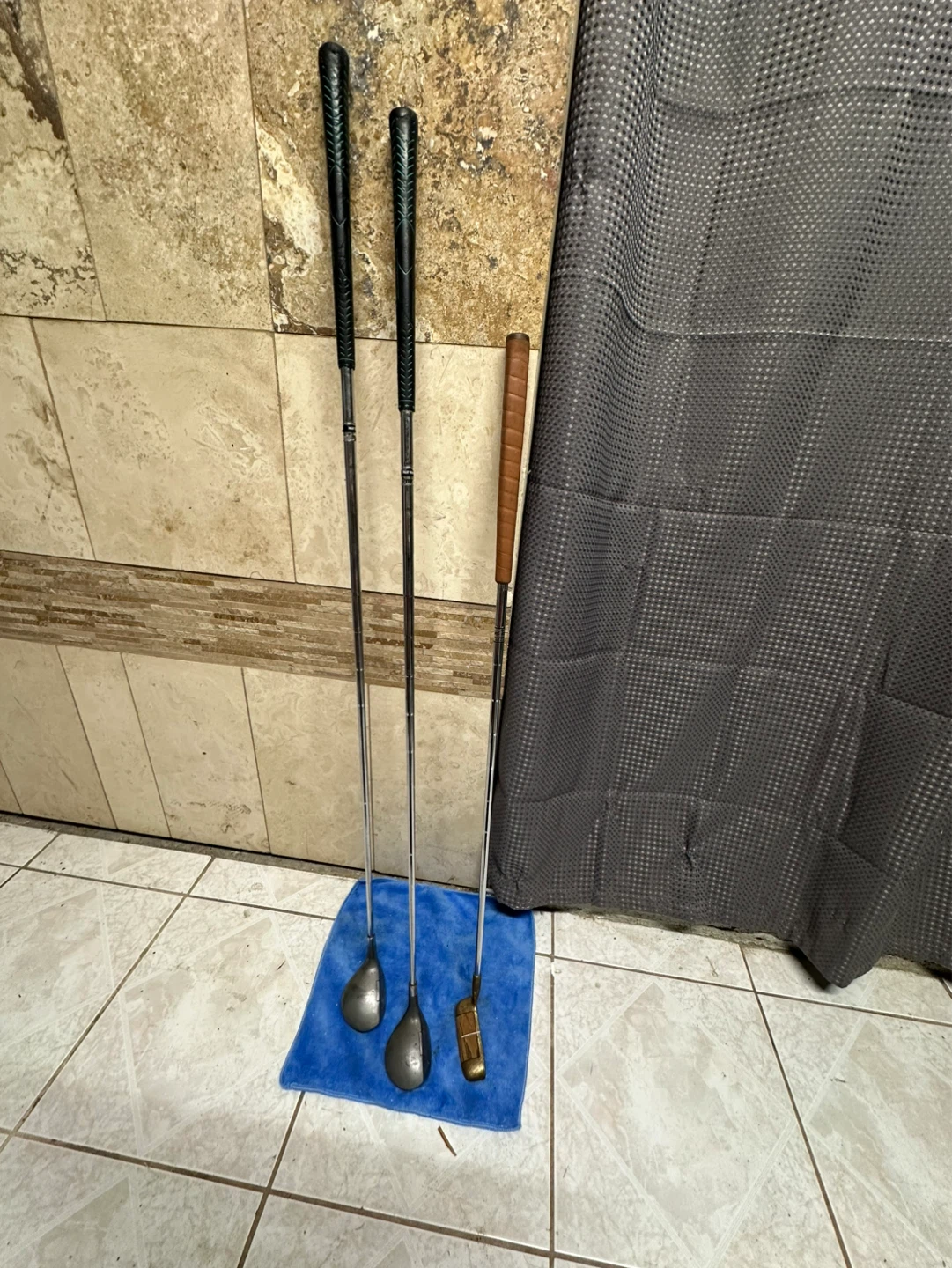 Slazenger 3 and 5 Wood Golf Clubs + Putter