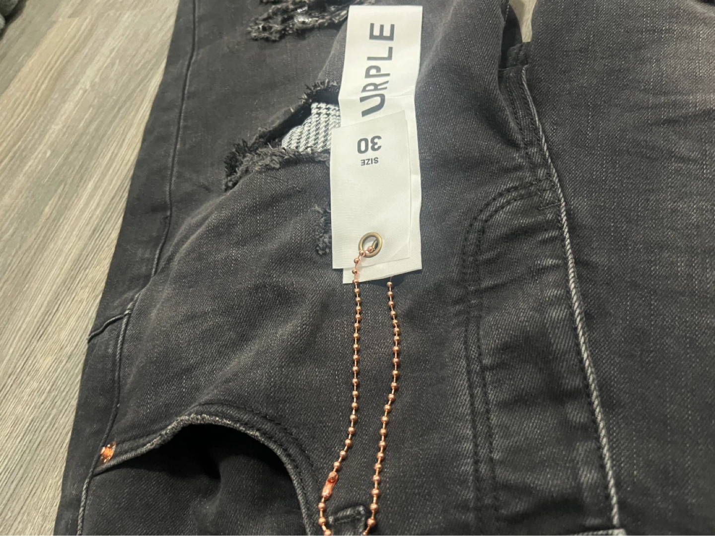 Purple Brand Black Distressed Jeans Size 30 - photo 5