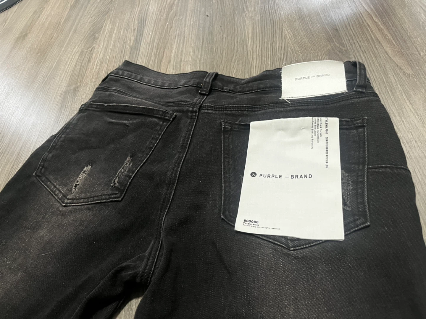 Purple Brand Black Distressed Jeans Size 30 - photo 4