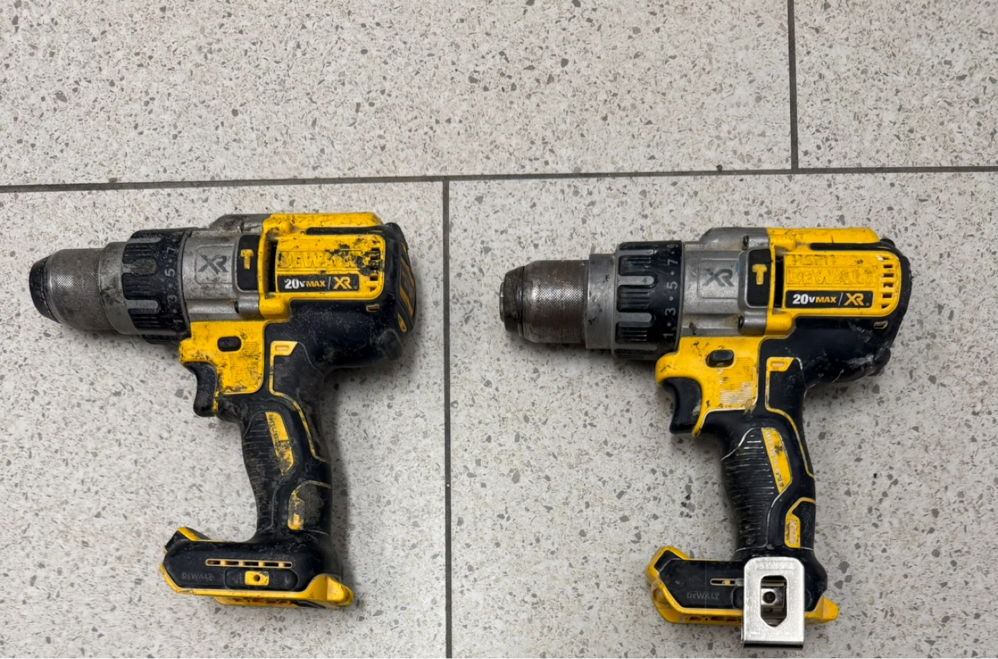 2 DeWalt 20V MAX XR Cordless Drills