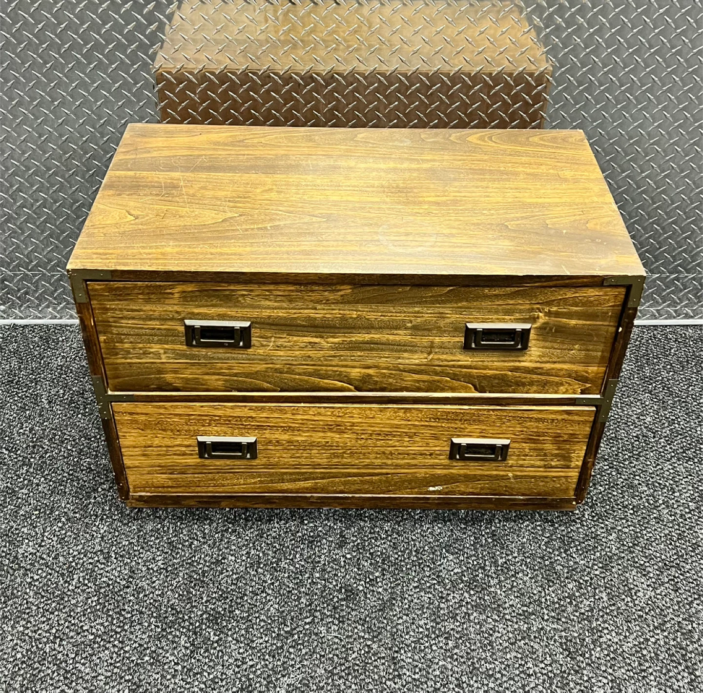 Vintage Wooden Campaign Chest of Drawers (FREE DELIVERY) - photo 3