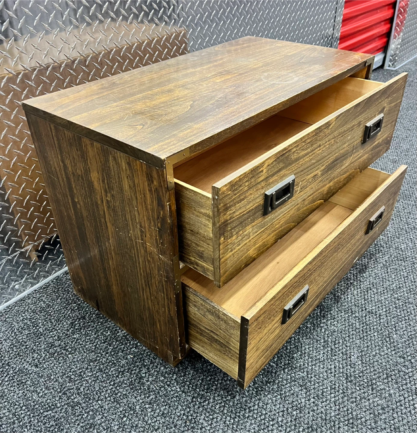 Vintage Wooden Campaign Chest of Drawers (FREE DELIVERY) - photo 4