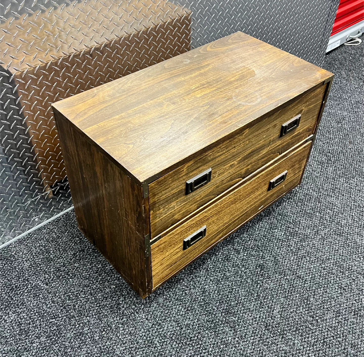 Vintage Wooden Campaign Chest of Drawers (FREE DELIVERY) - photo 5