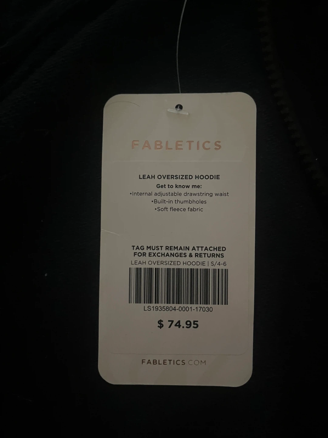 Fabletics Leah Oversized Hoodie - Black - photo 3