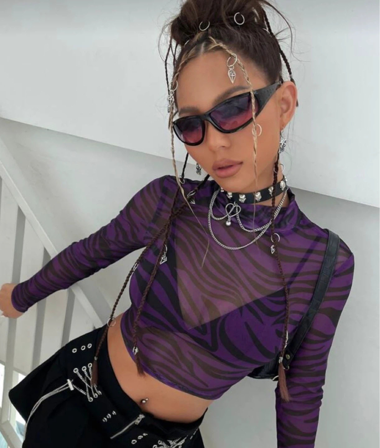 Long Sleeve See Through Tops