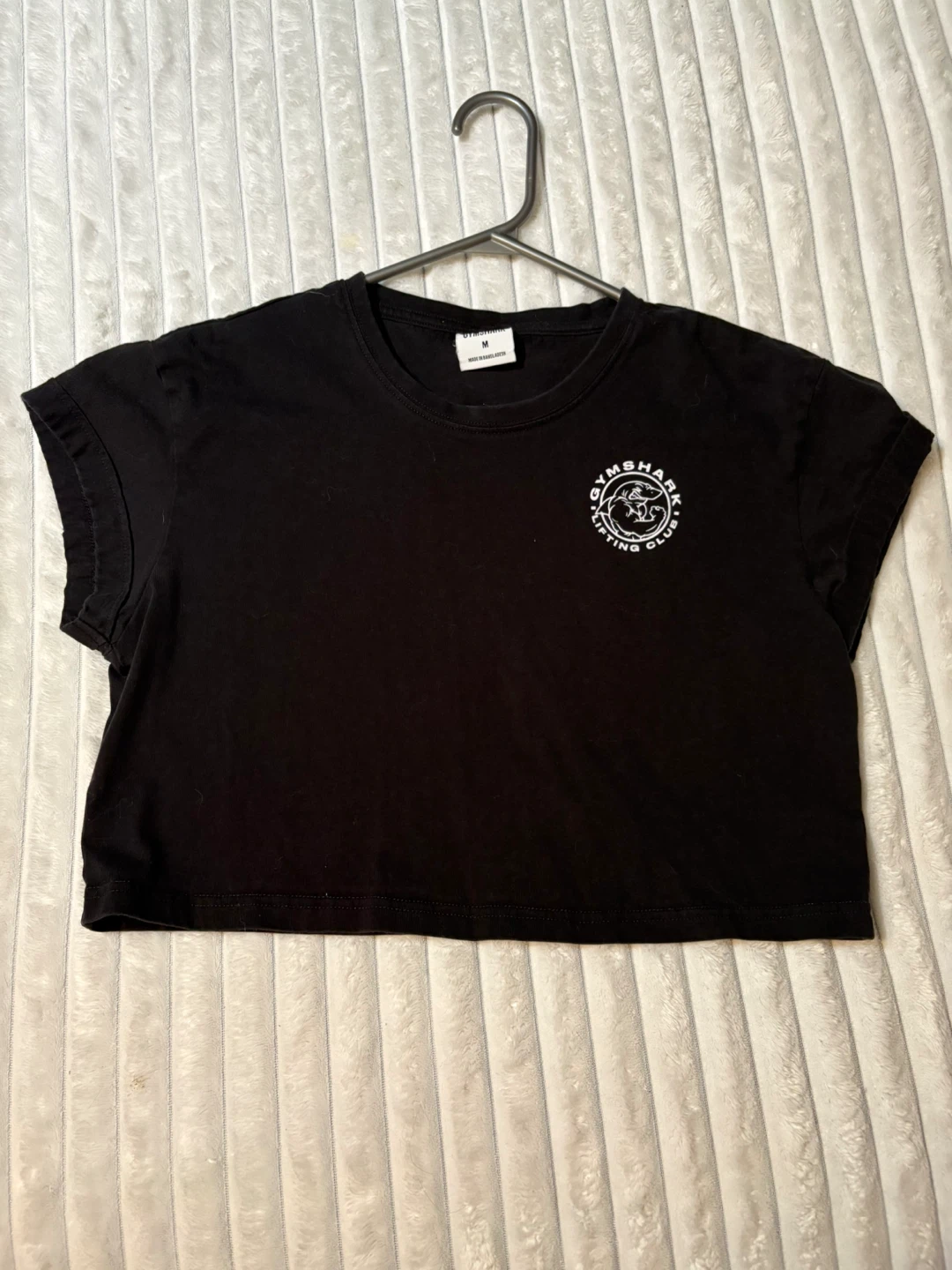 Gymshark Lifting Club Crop Top - Black - Size M