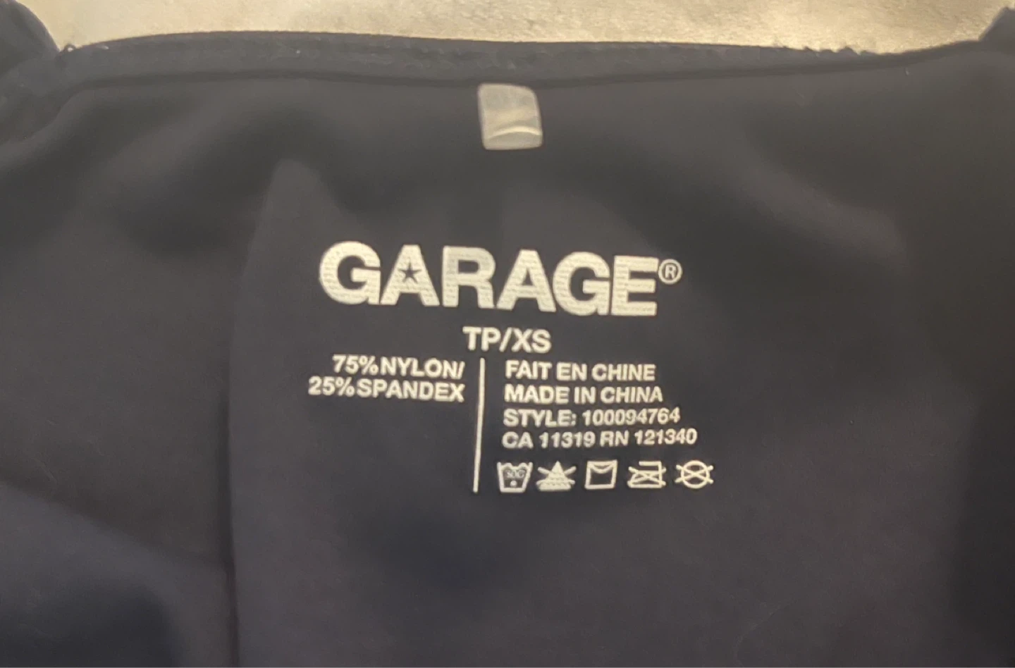 Garage Navy Thong Bodysuit - photo 3