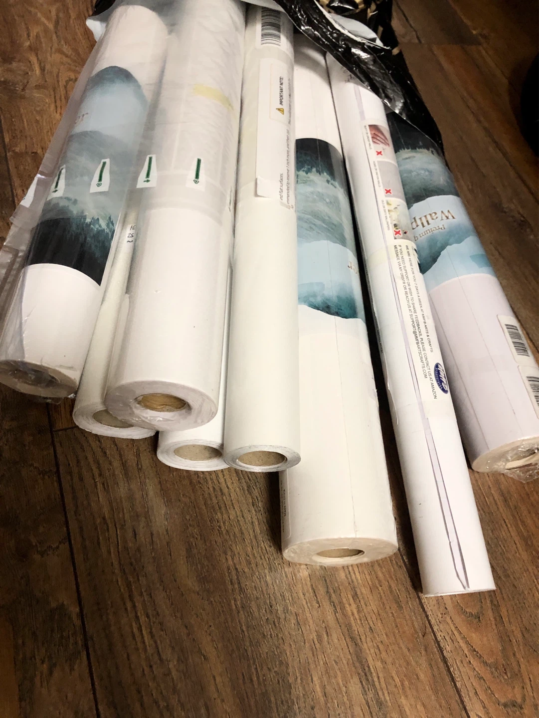 Short or Large white wallpaper rolls