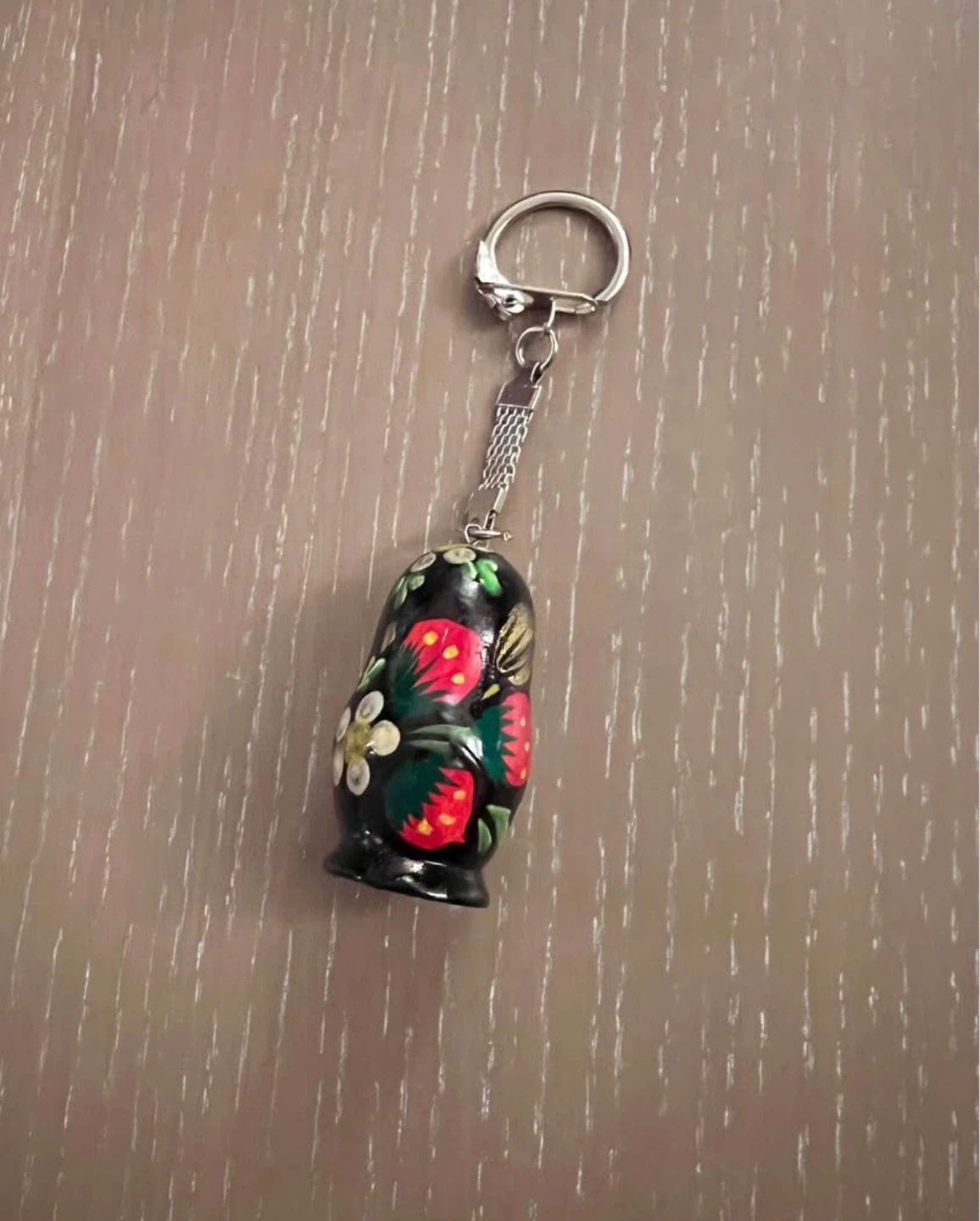 Vintage Matryoshka Keychain – Hand Painted Wooden Doll - photo 3