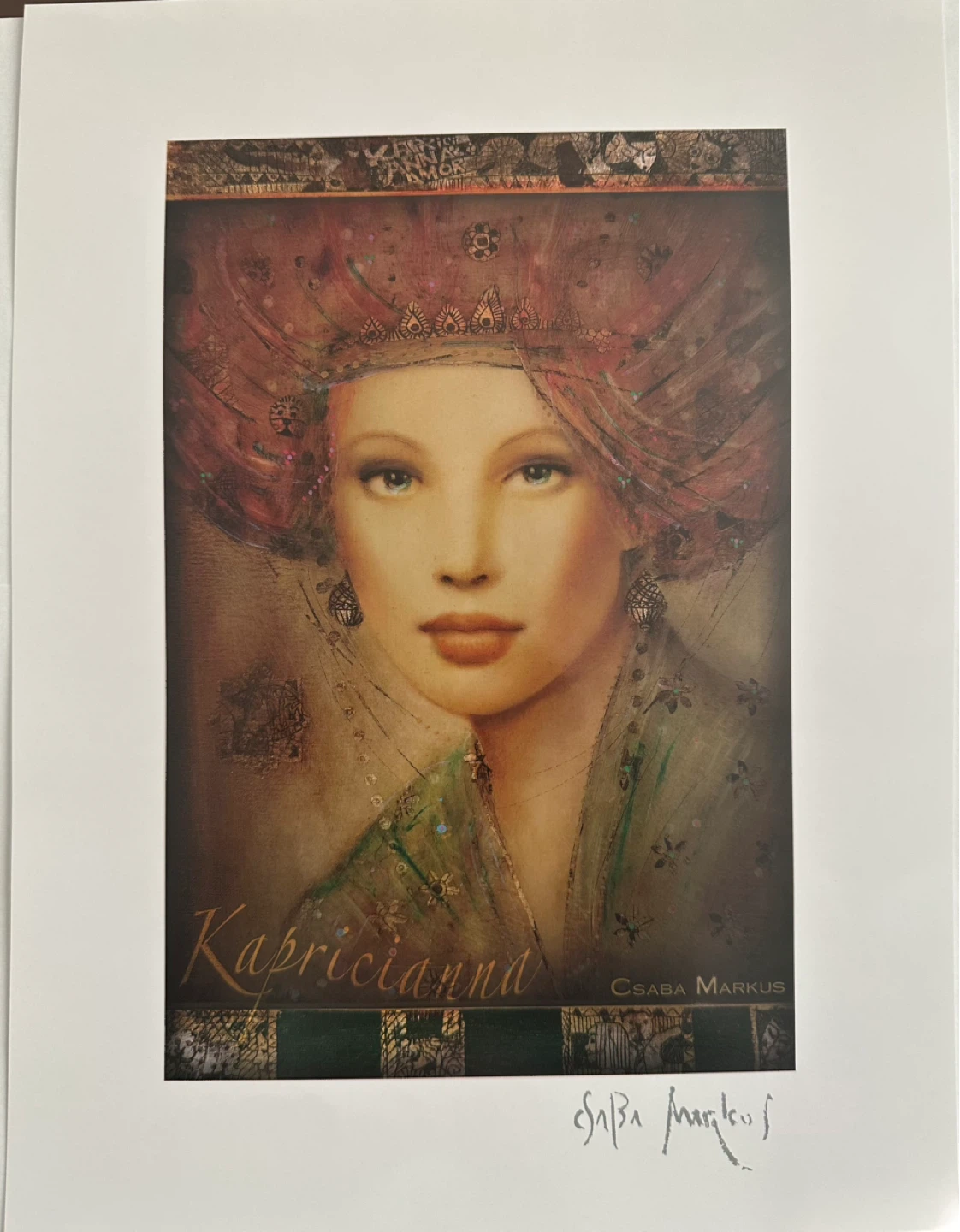 Csaba Markus Kapricianna Lithograph with Spot Varnish 12" x 9"