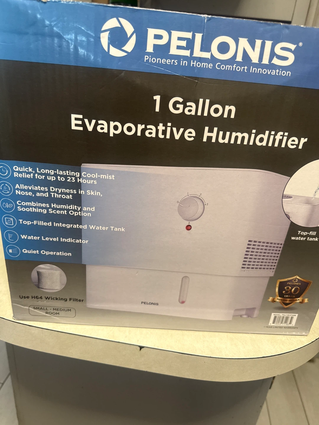 Pelonis 1 Gallon Evaporative Humidifier