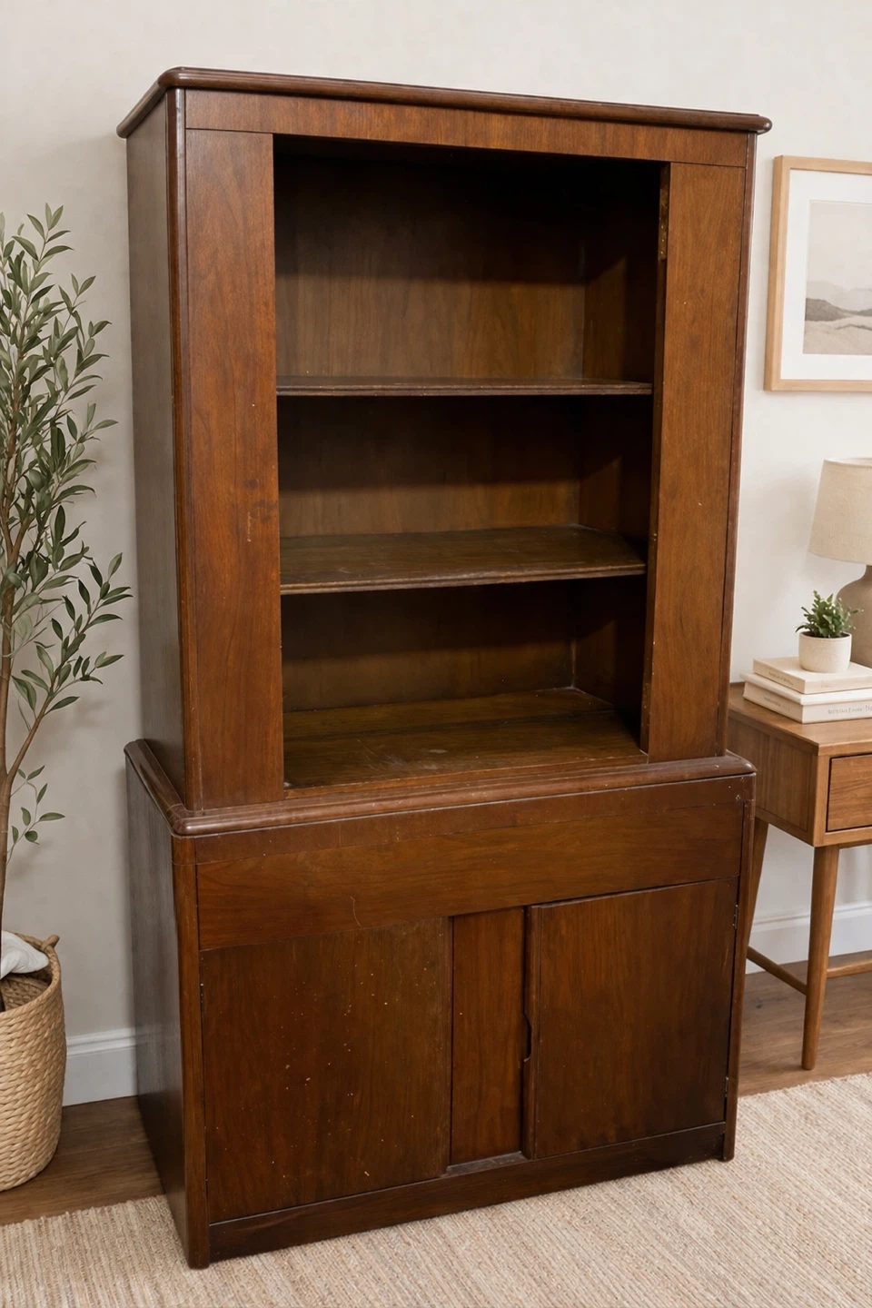 Mid century modern Vintage Wooden Cabinet