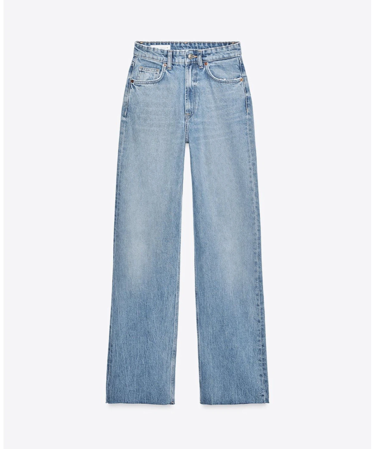 Zara Light Wash Wide Leg Jeans