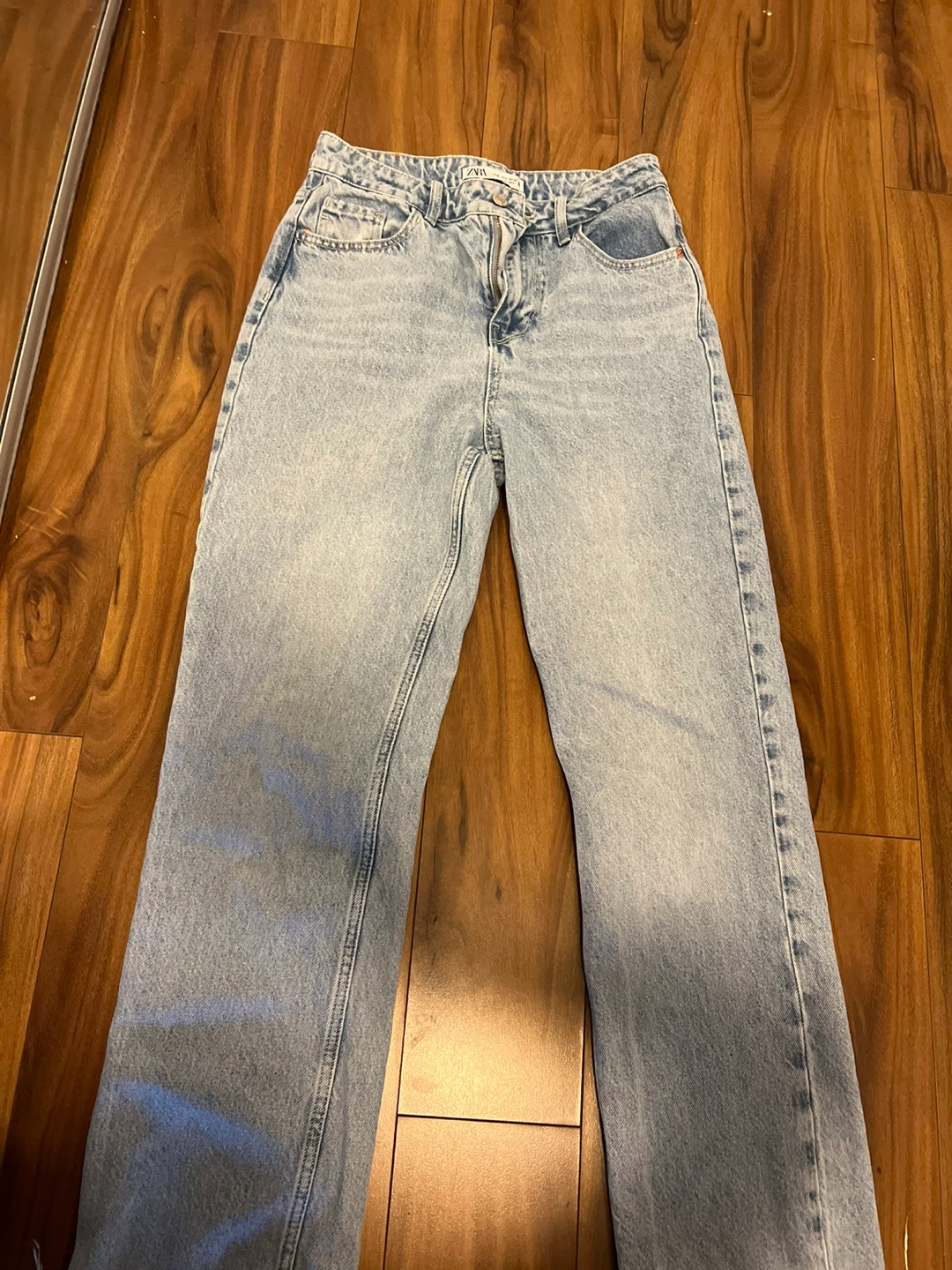 Zara Light Wash Wide Leg Jeans - photo 5