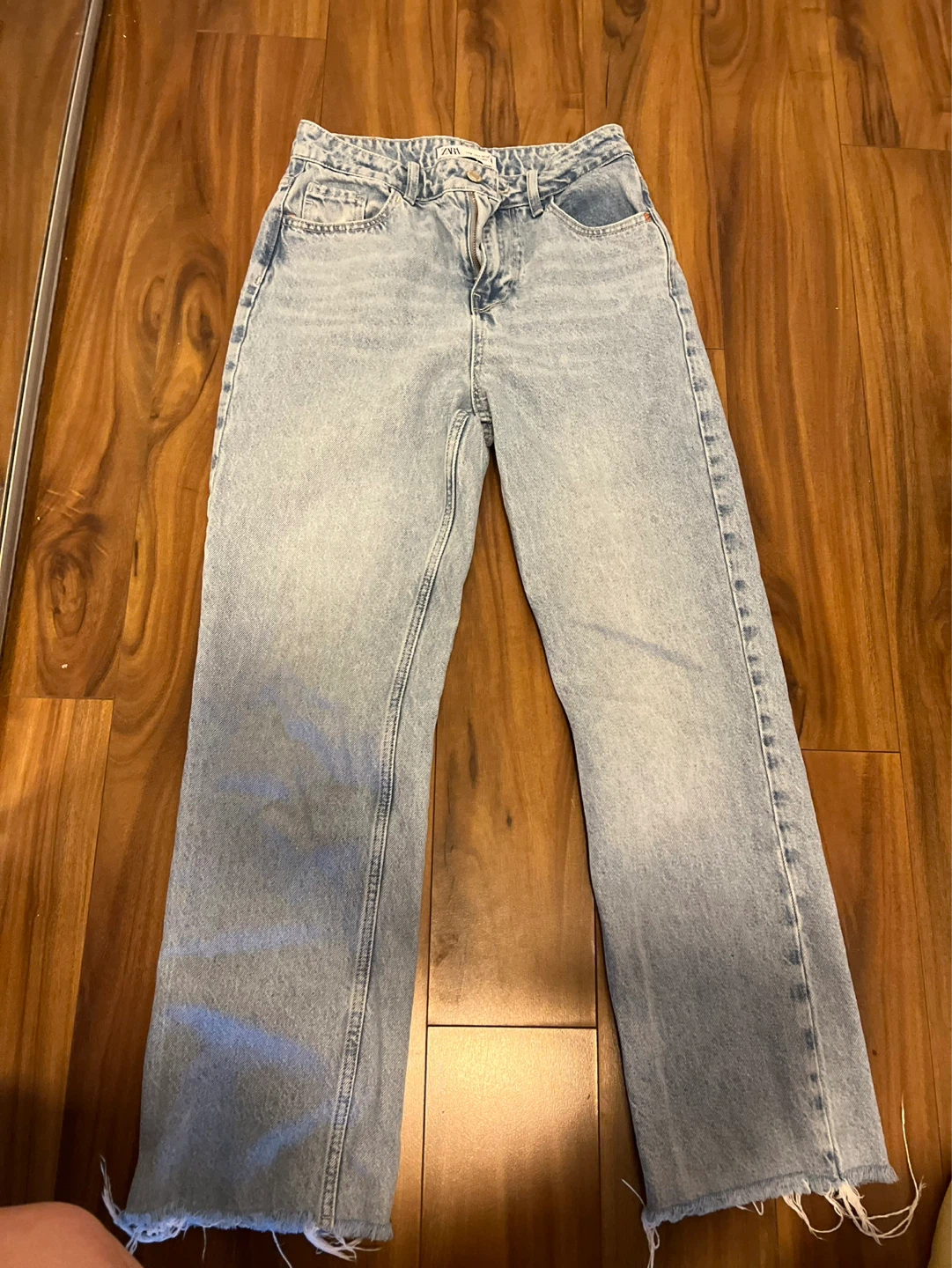 Zara Light Wash Wide Leg Jeans - photo 2