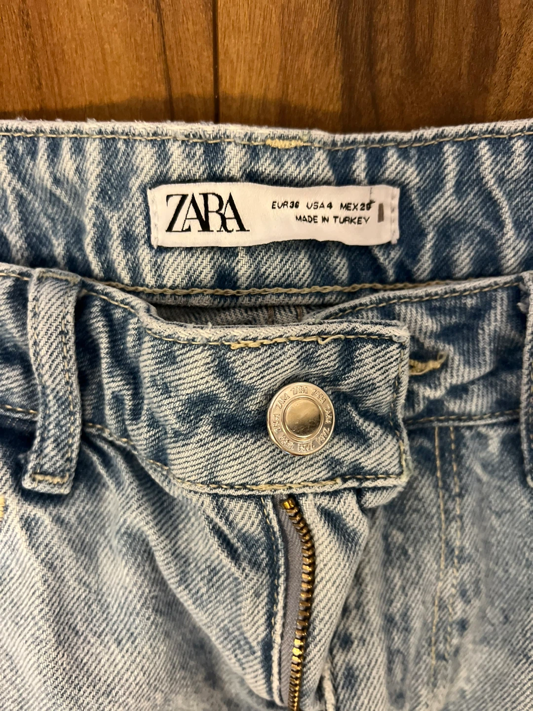 Zara Light Wash Wide Leg Jeans - photo 4