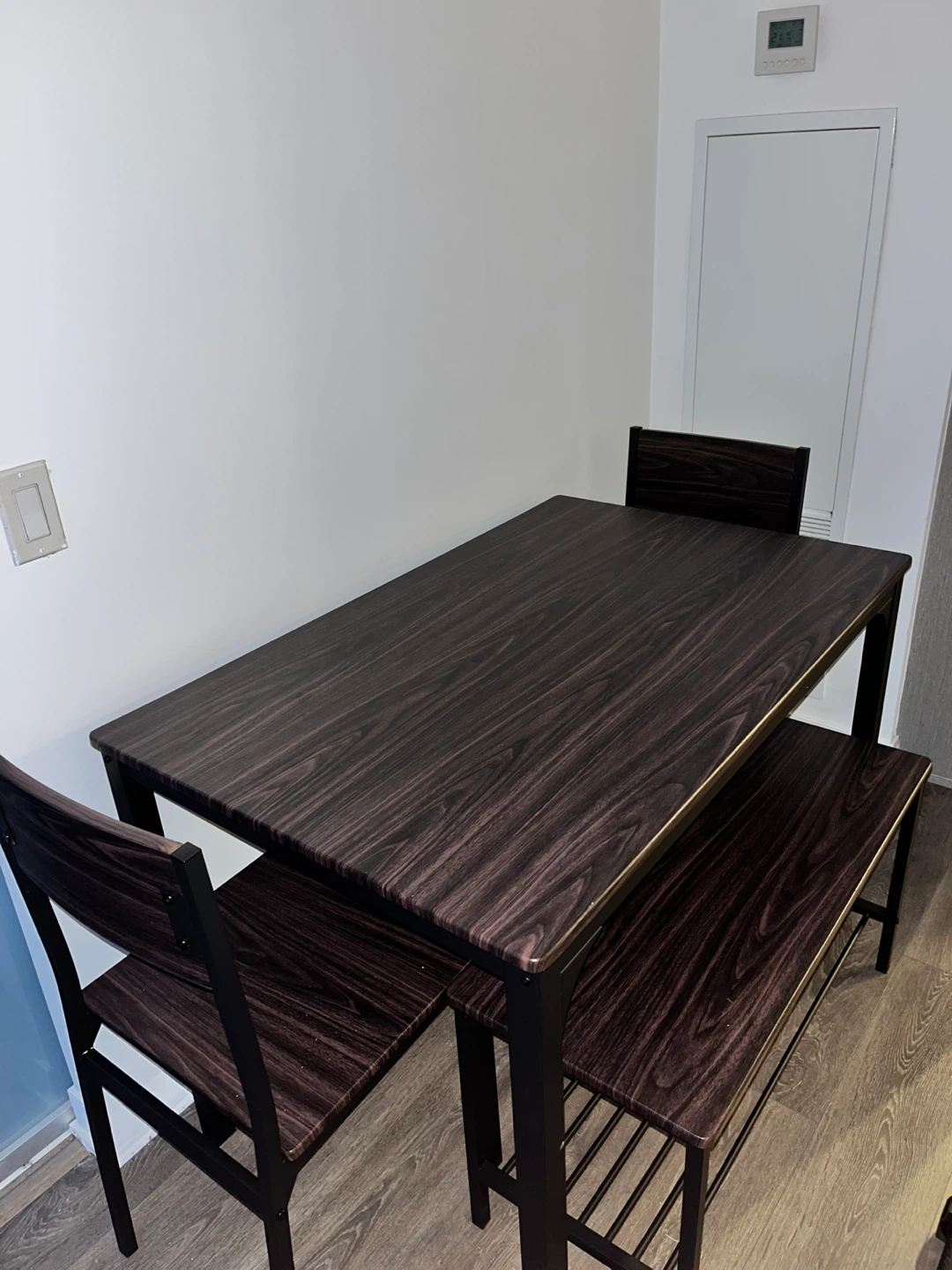 Dining Table Set with Bench and Chairs