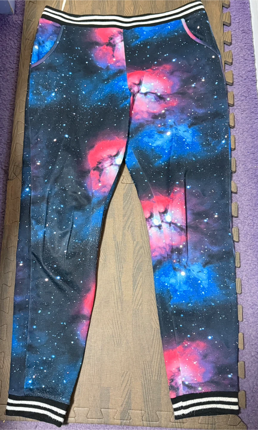 Ardene Galaxy Print Jogger Pants - Size M