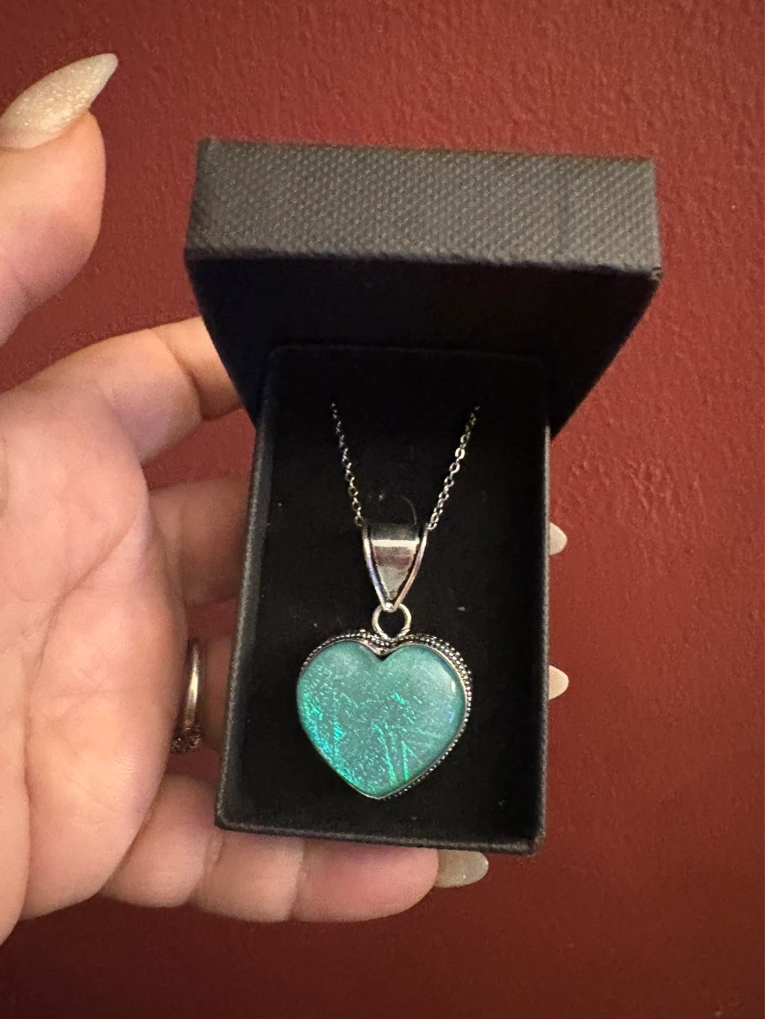 Genuine 925 Heart Pendant Necklace & 925 Sterling Silver Chain - photo 2