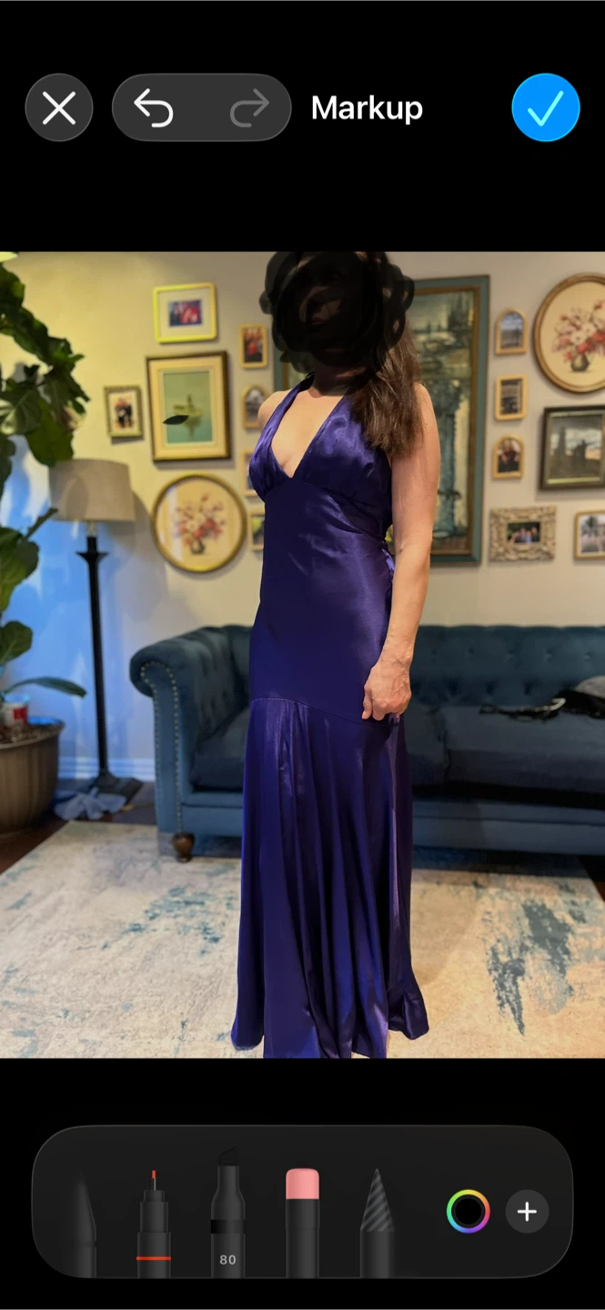 Silk evening dress. Never worn - photo 4
