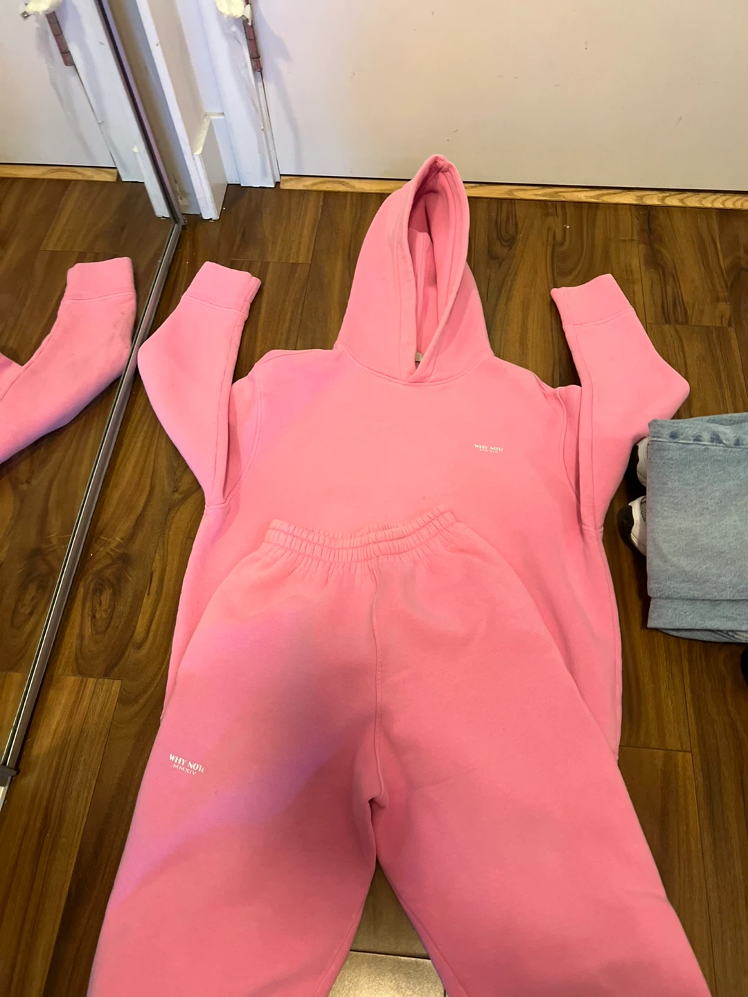 Pink Hoodie and Sweatpants Set