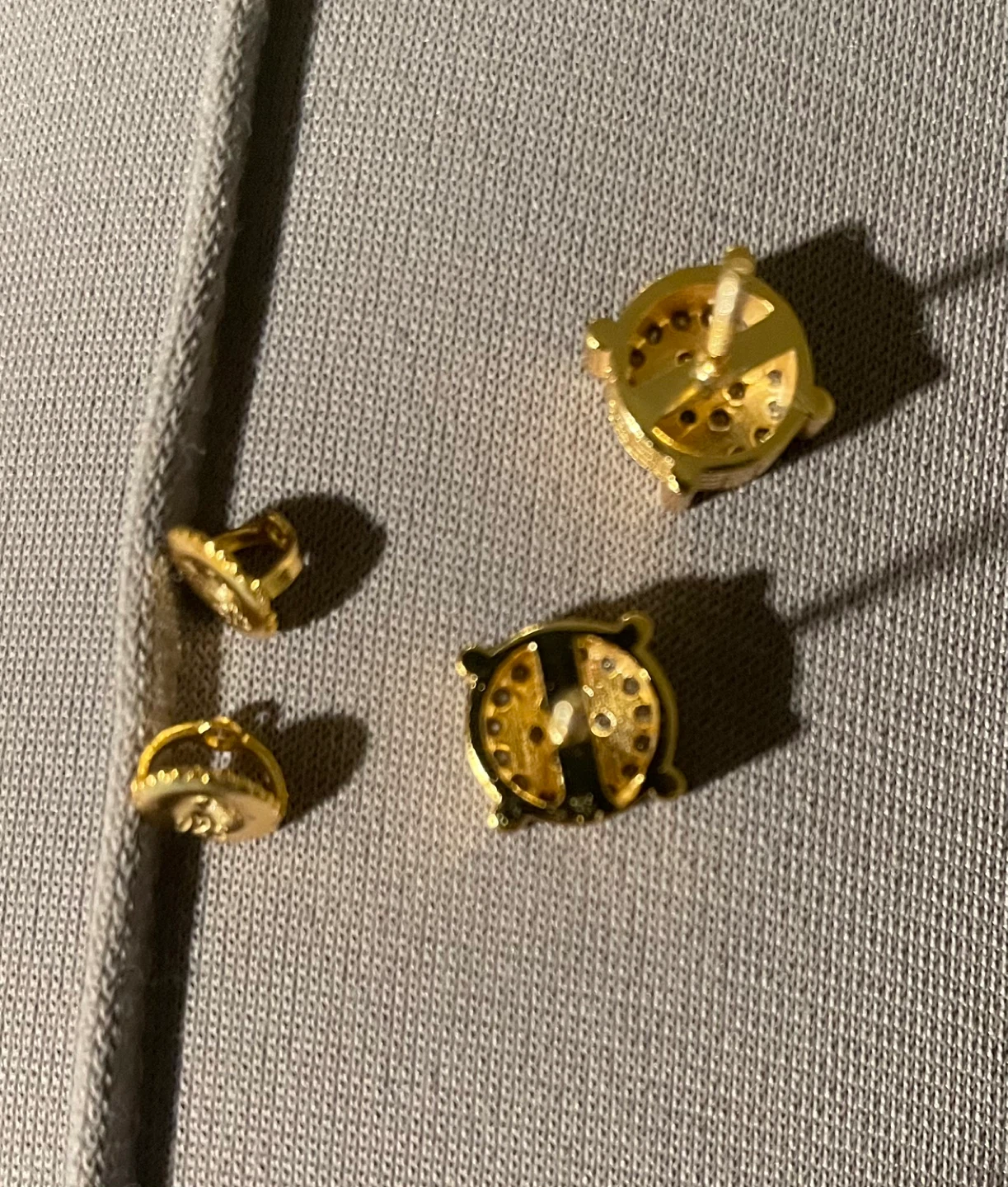 Gold plated Sterling Silver Earrings with moissanite - photo 3