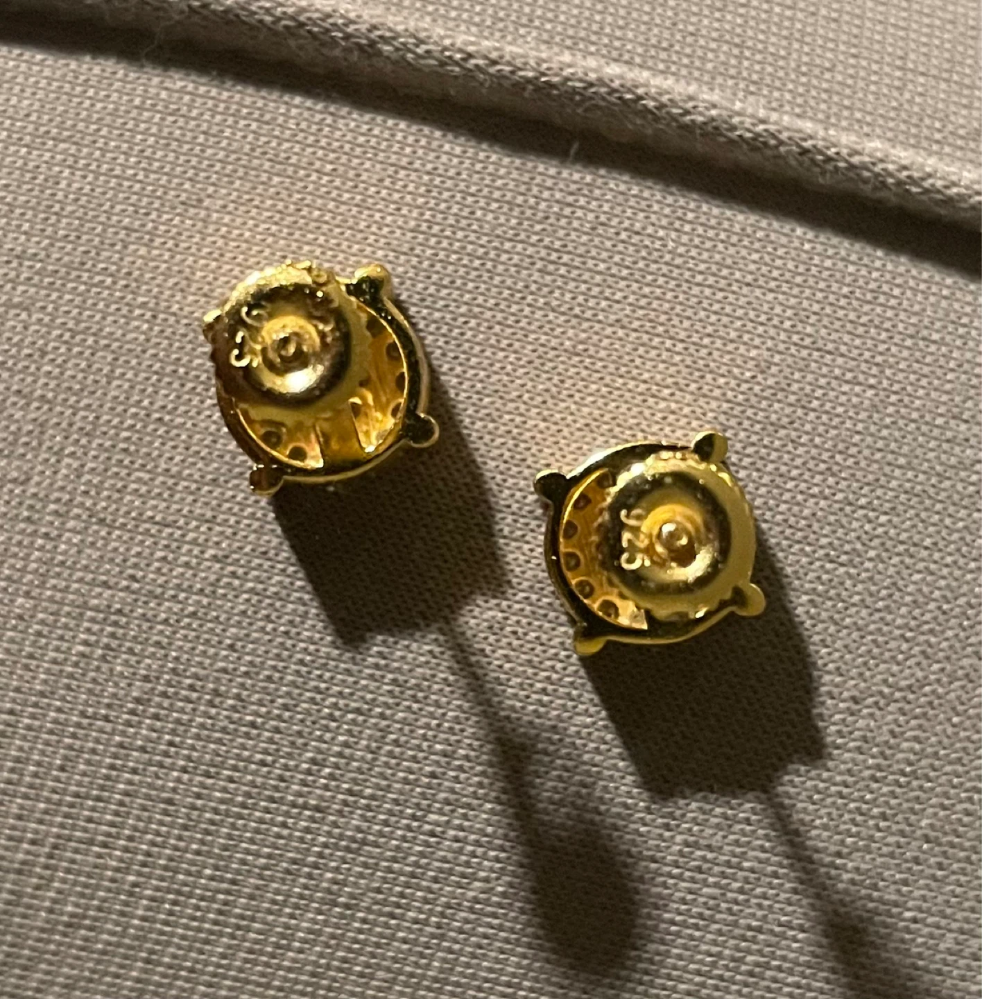 Gold plated Sterling Silver Earrings with moissanite - photo 2