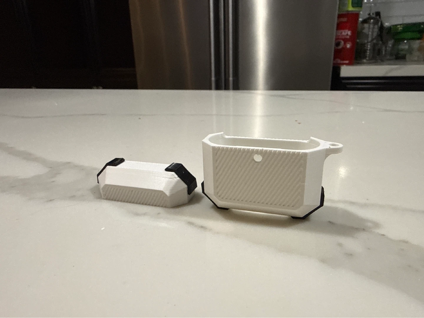 3D printed AirPods 4 case with keychain hole - photo 2