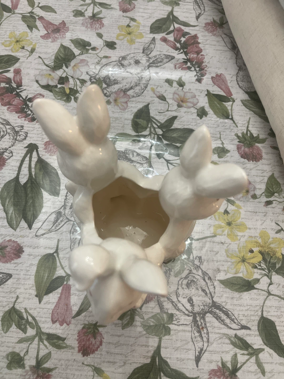 White Ceramic Bunny Holder - photo 4