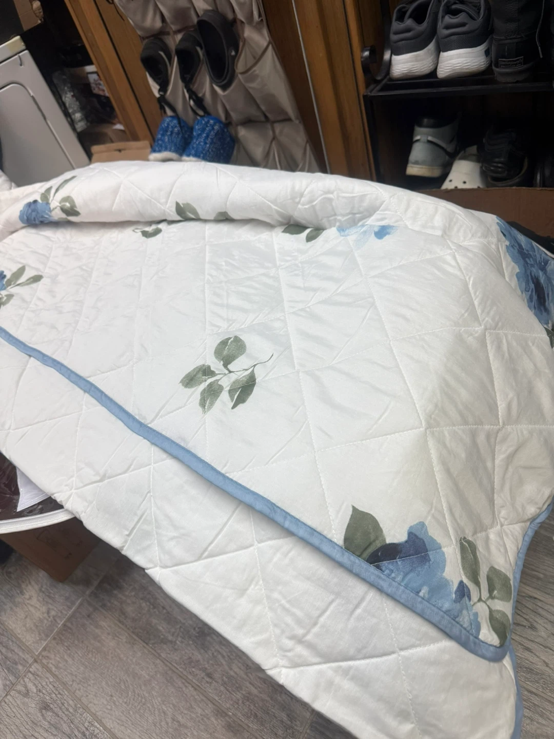 Blue Bedspread King Blue Floral - photo 4
