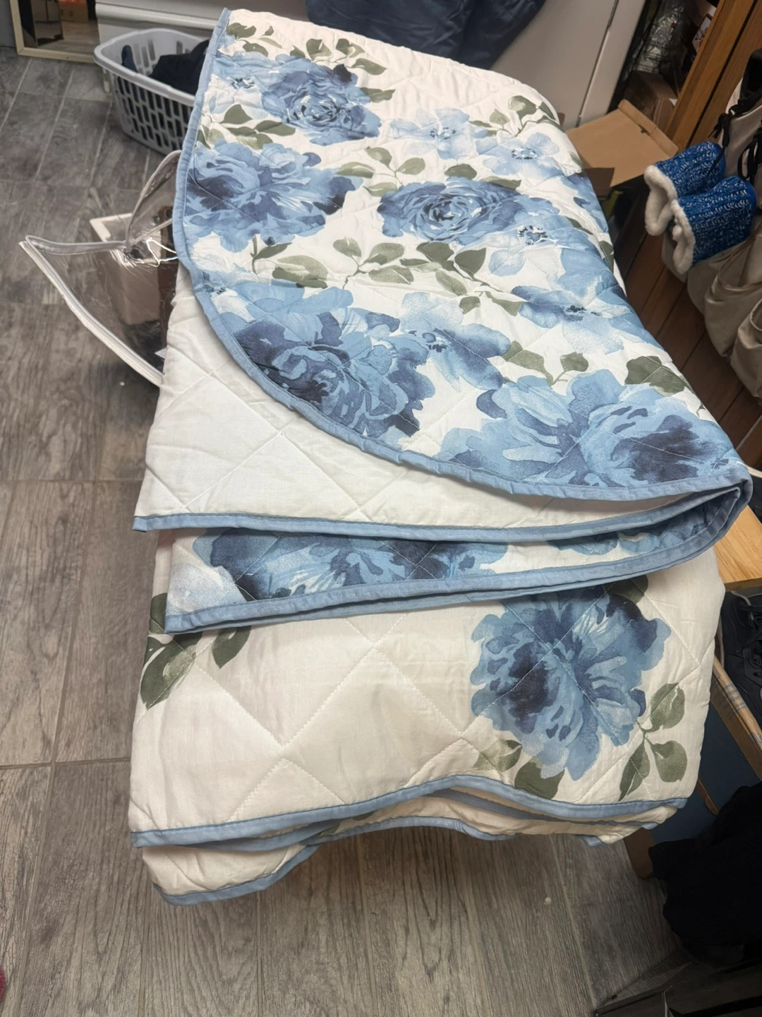 Blue Bedspread King Blue Floral - photo 2