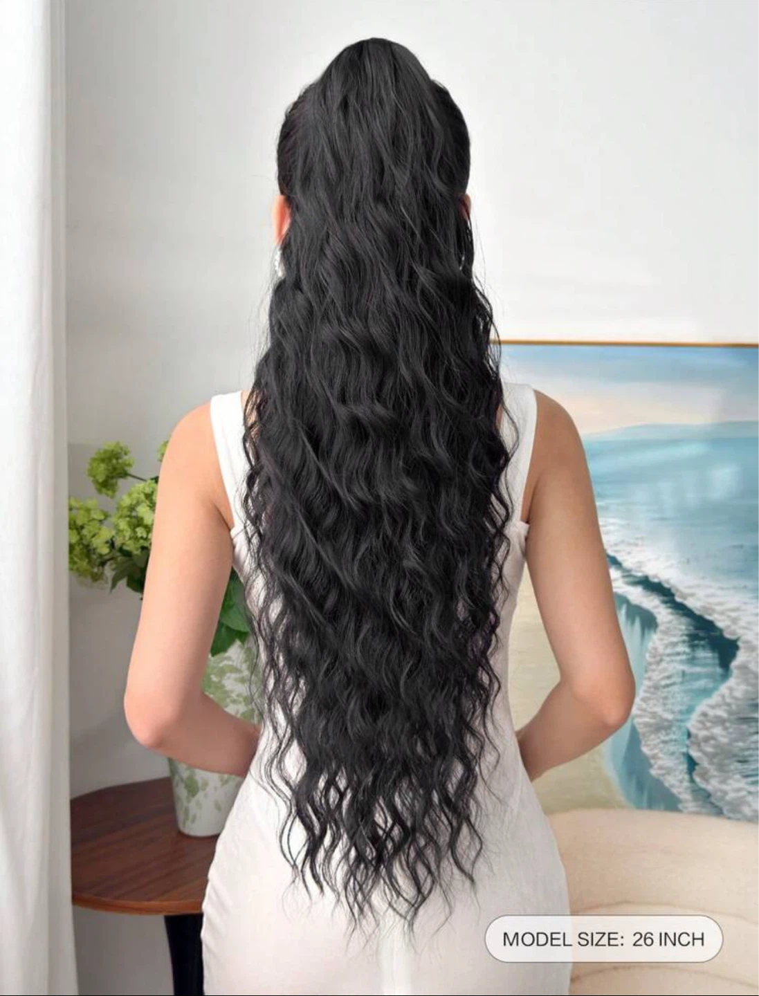 26 Inch Wavy Claw Clip Ponytail Extension - photo 2