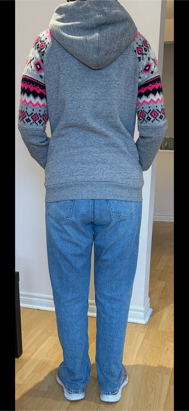 Superdry Zip-Up Hoodie with Nordic Pattern Sleeves - photo 2