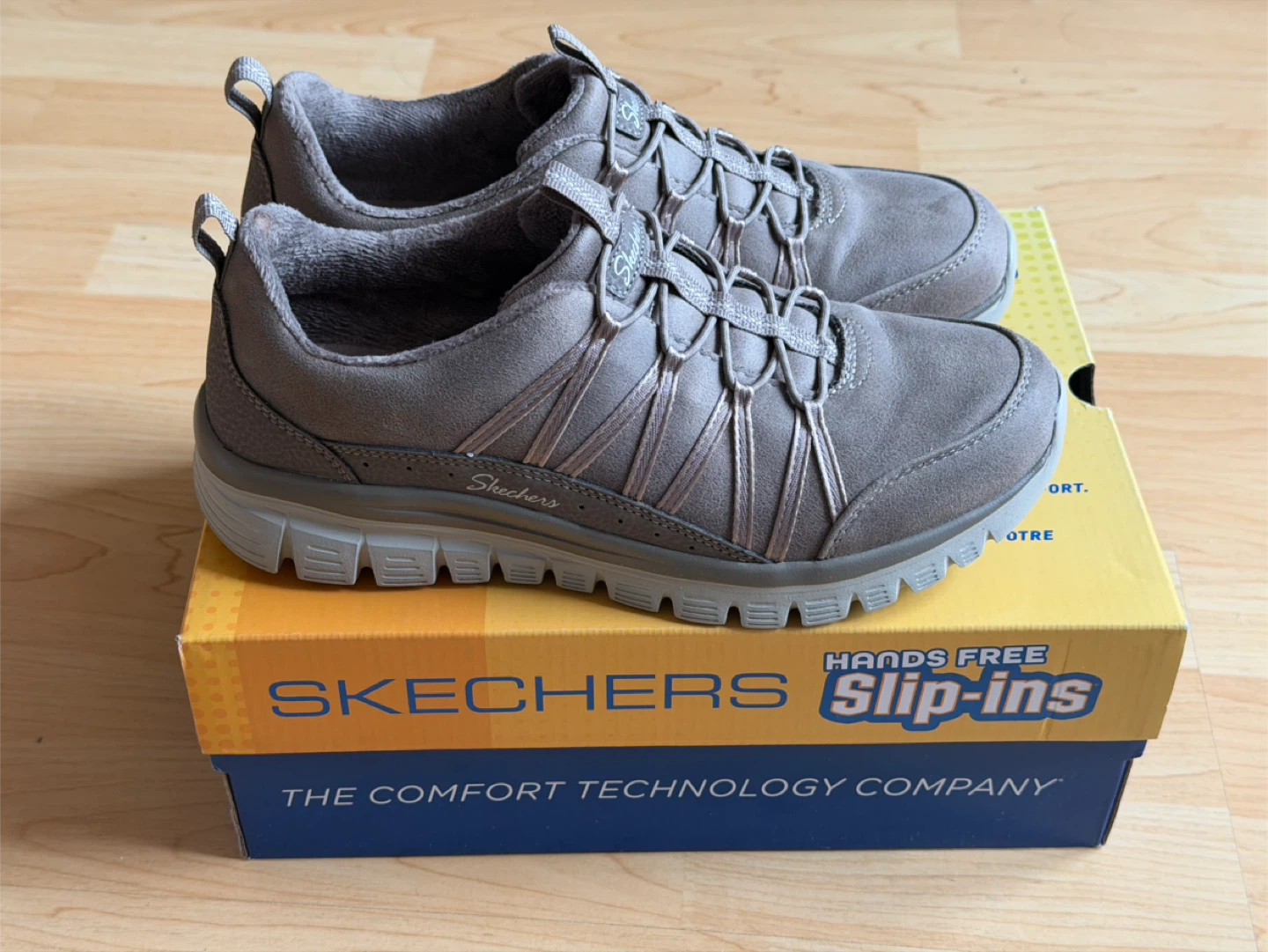 Skechers Hands Free Slip-Ins Women's Sneakers Taupe Size 8