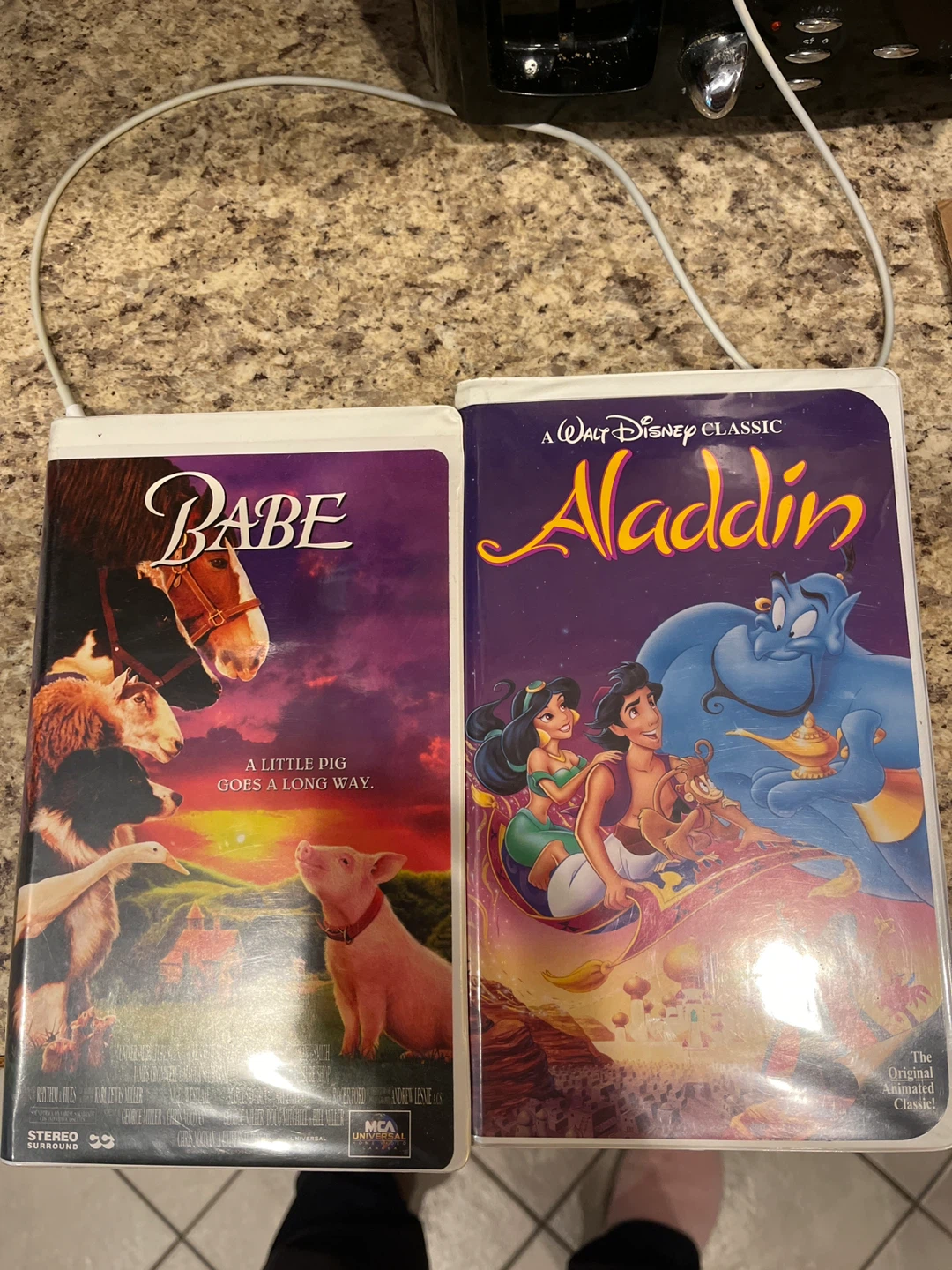 Babe and Aladdin VHS Tapes