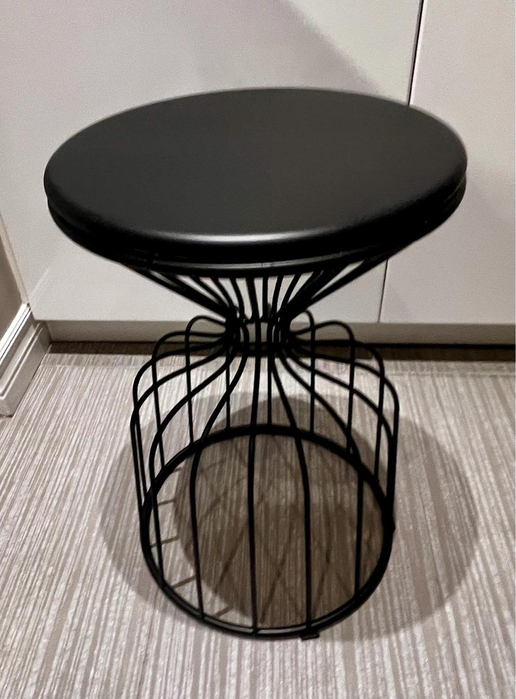 Black Metal Wire Cage Accent Table - photo 3