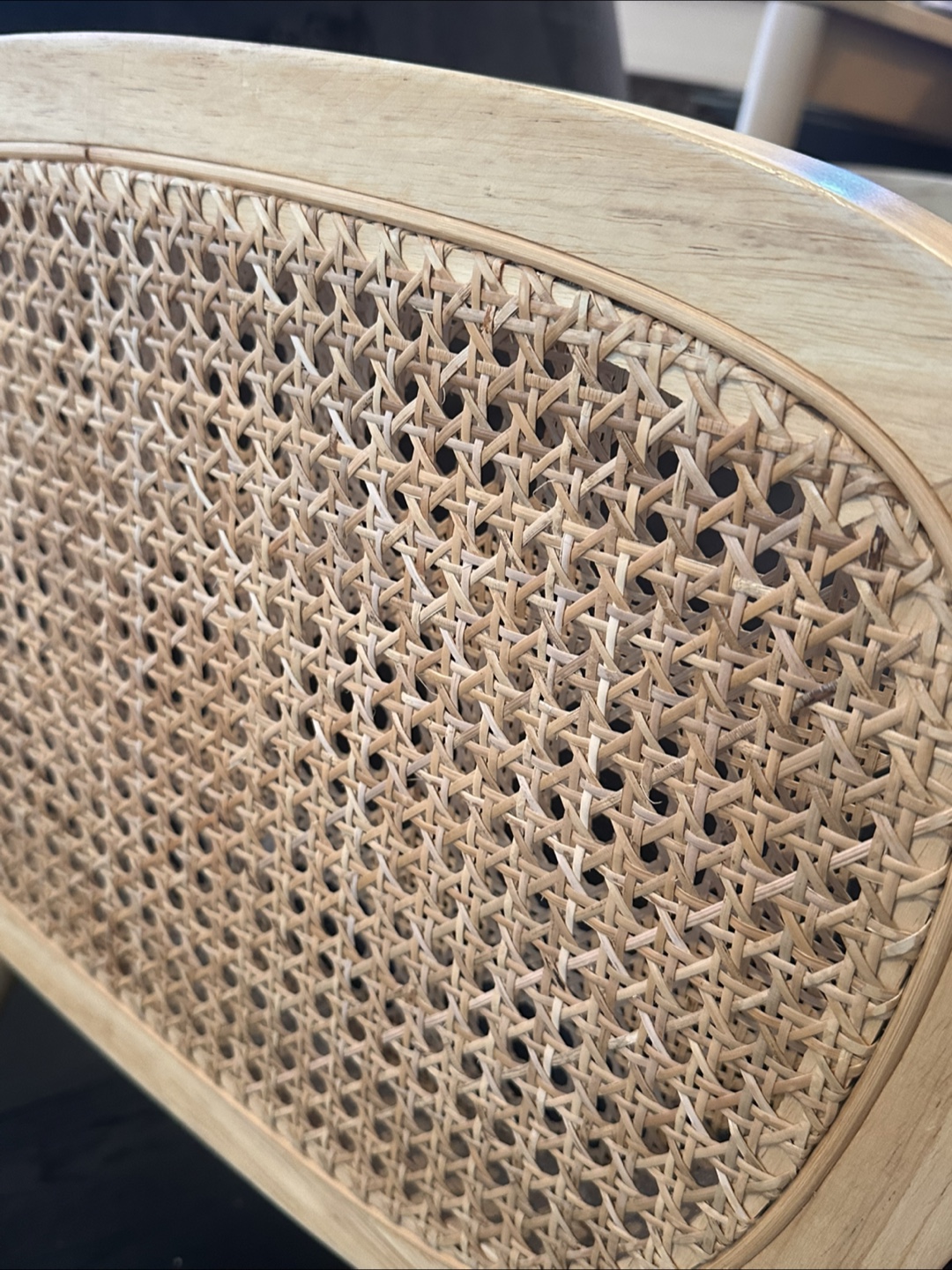 Black Velvet Armchair with Rattan Accents - photo 3
