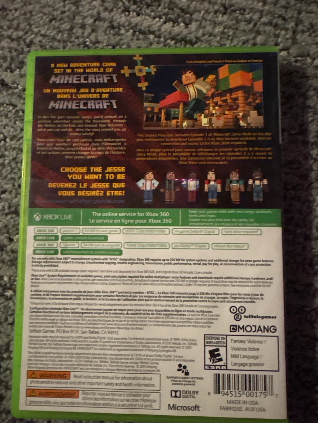 Minecraft Story Mode A Telltale Games Series Xbox 360 - photo 2