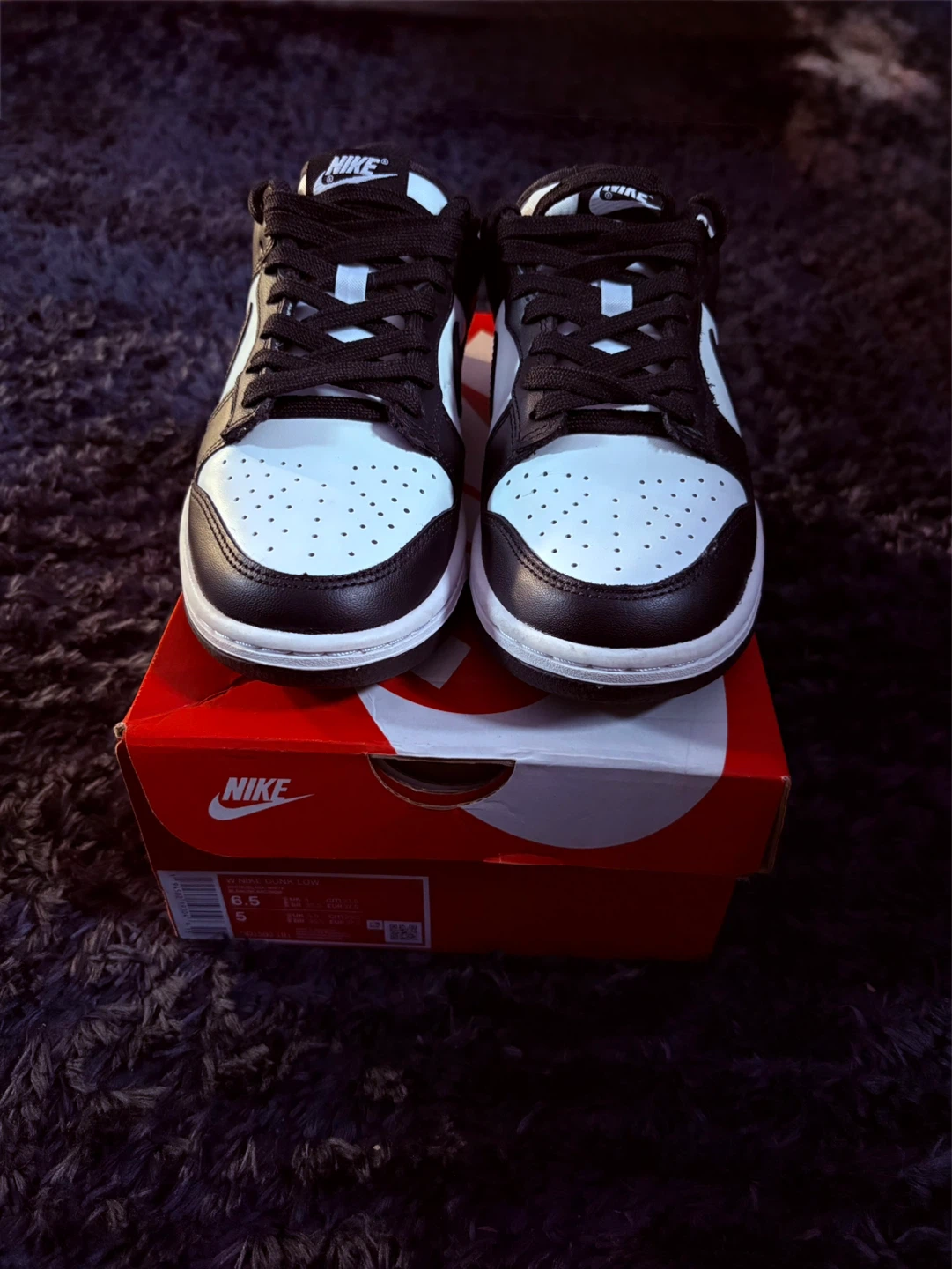 Nike Dunk Low White/Black Women's Shoes - Size 6.5 - photo 2