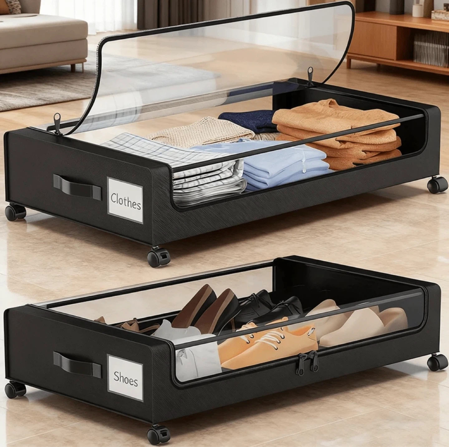 ※New※Under Bed Storage Box with Lid