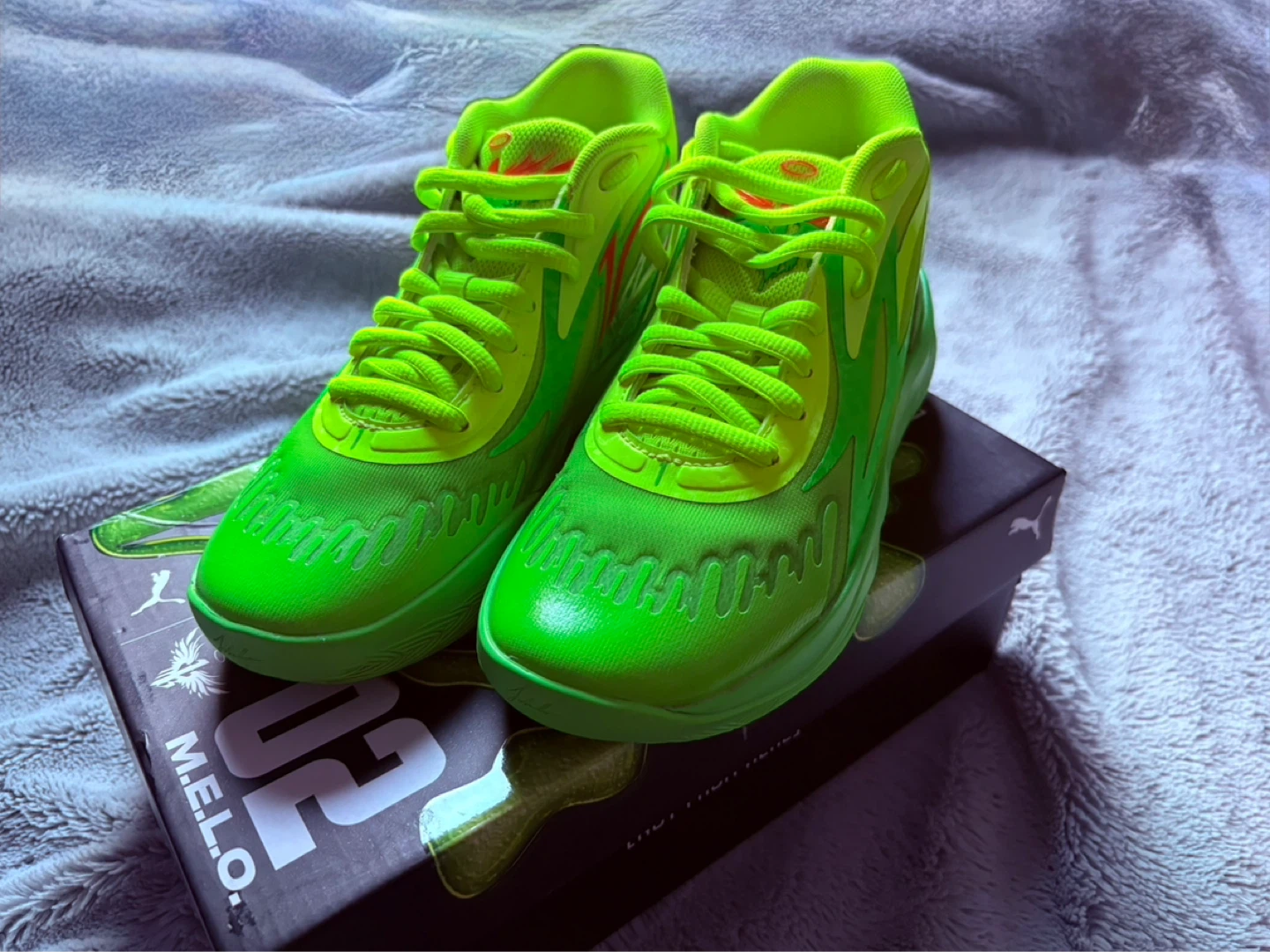 Puma MB.02 x Slime Jr Fluorescent Green Sneakers