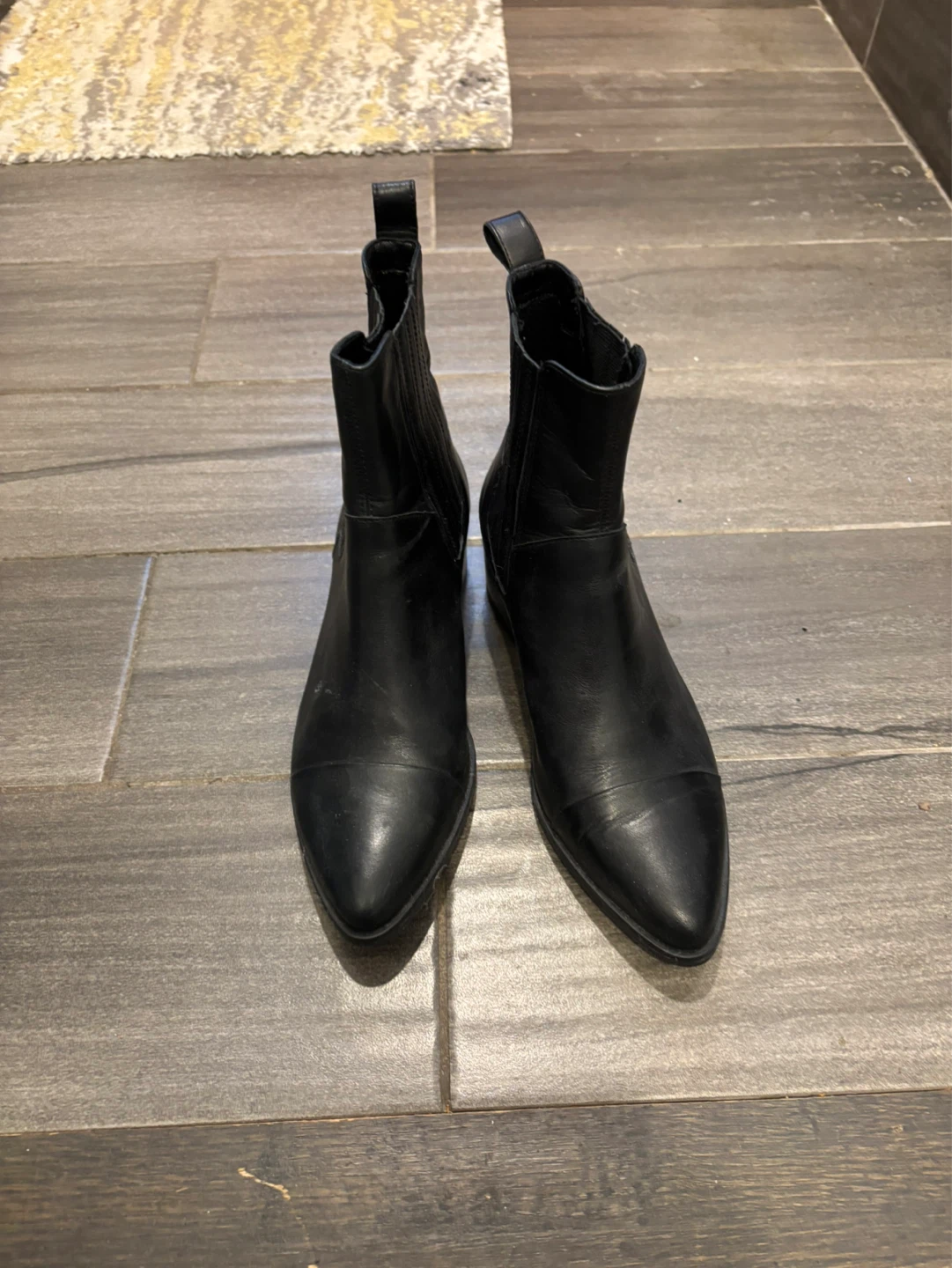 VAGBOND Black Leather Ankle Boots
