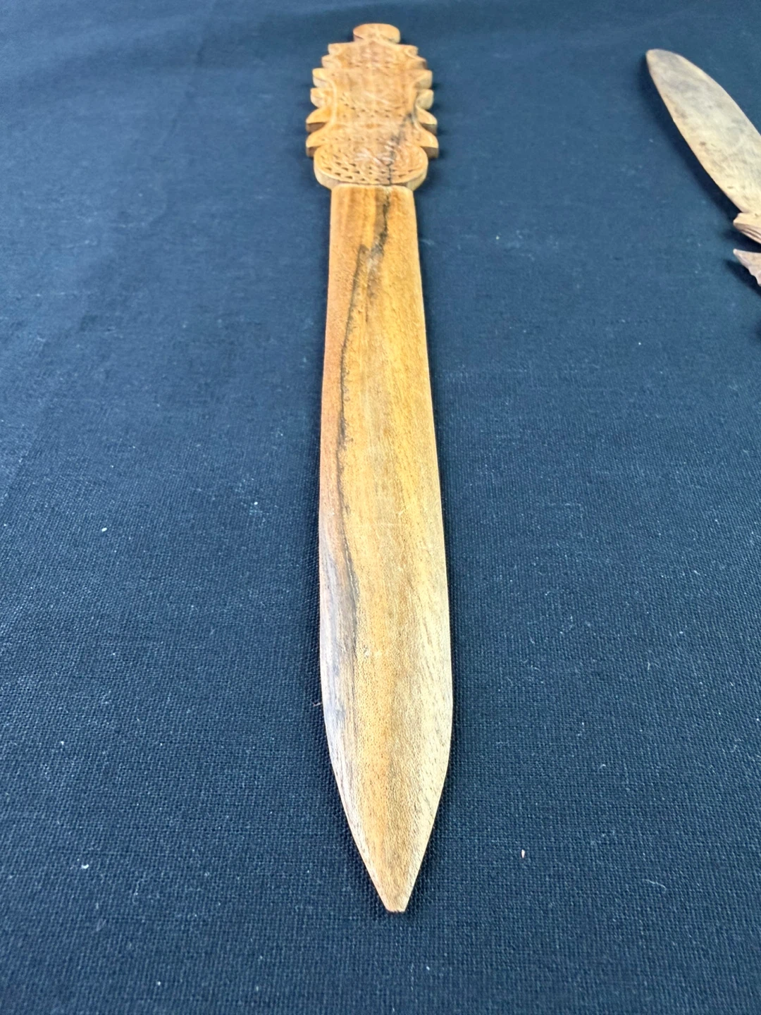Vintage hand-carved wooden letter openers - photo 4