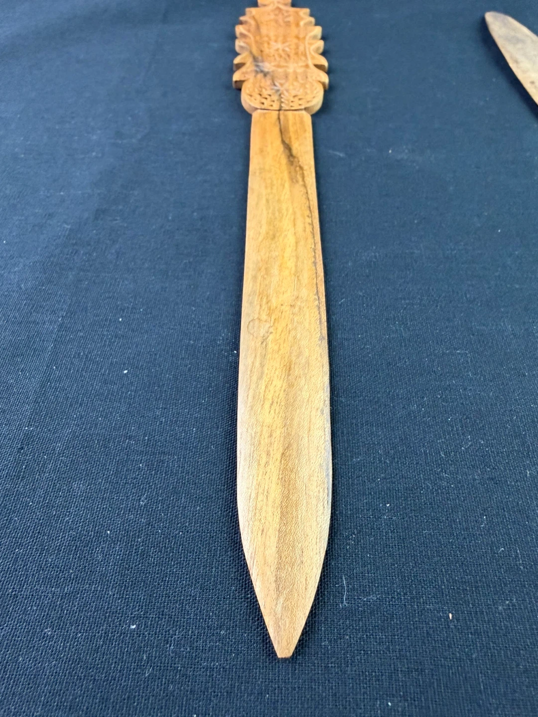 Vintage hand-carved wooden letter openers - photo 5