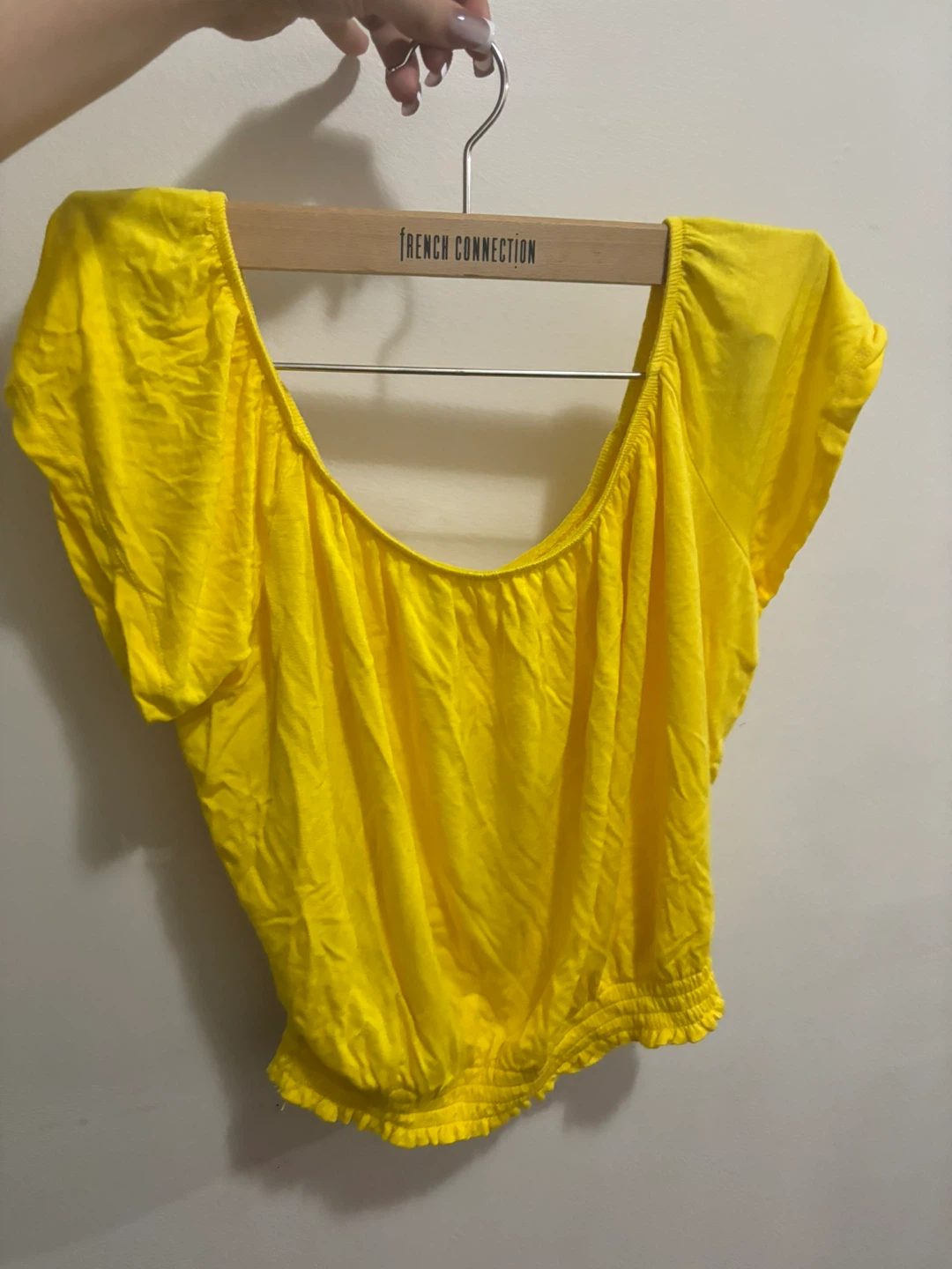 Kids medium French Connection Yellow Off-the-Shoulder Top