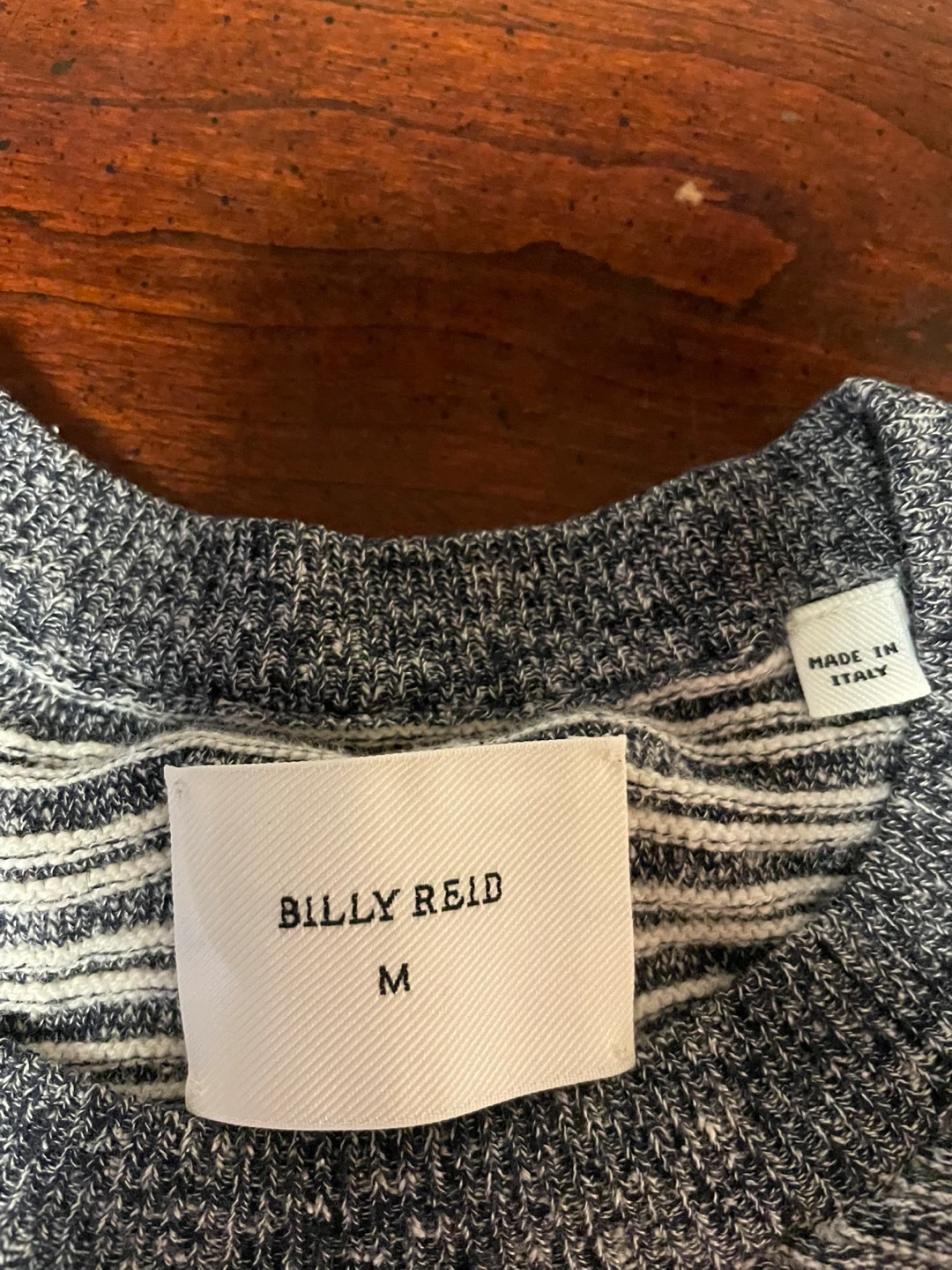 Billy Reid Cotton Silk Striped Sweater - Size M Lightweight Knit - photo 3